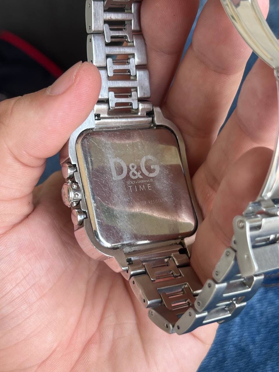 Dolce & Gabbana D&G MEN'S METAL BIG CHUNKY METAL STEEL QUARTZ WATCH 2000S Size ONE SIZE - 12 Thumbnail