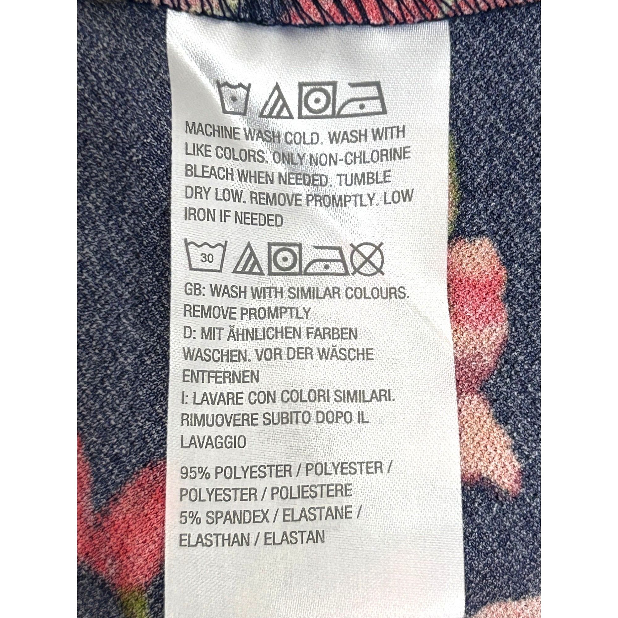 Other Susan Graver QVC Mini Dress 1XP Navy Floral V-Neck Button Do Size XL / US 12-14 / IT 48-50 - 7 Thumbnail
