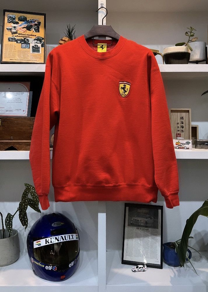 image of 1995 Ferrari Crewneck in Red, Men's (Size XL)