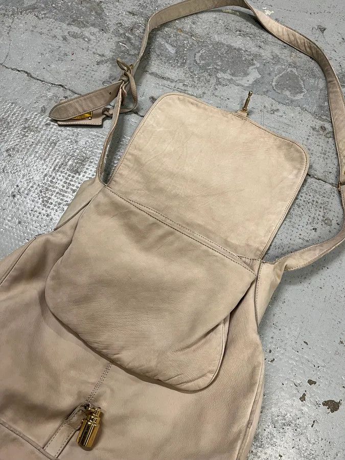 Roberto Cavalli 2000s Roberto Cavalli Beige Leather Handle Bag Size ONE SIZE - 4 Thumbnail