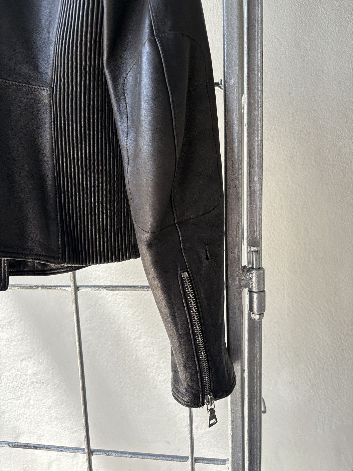 Prada Prada sport vintage leather biker zip jacket Size ONE SIZE - 12 Thumbnail