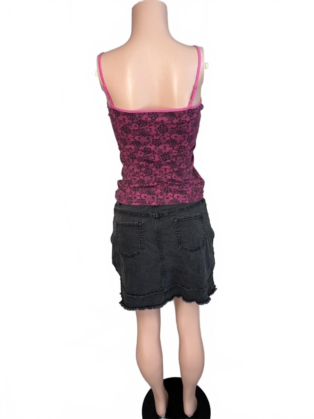 Other Pink Floral Lace Patterned Cami Top Y2K. Size Medium. Size M / US 6-8 / IT 42-44 - 6 Thumbnail