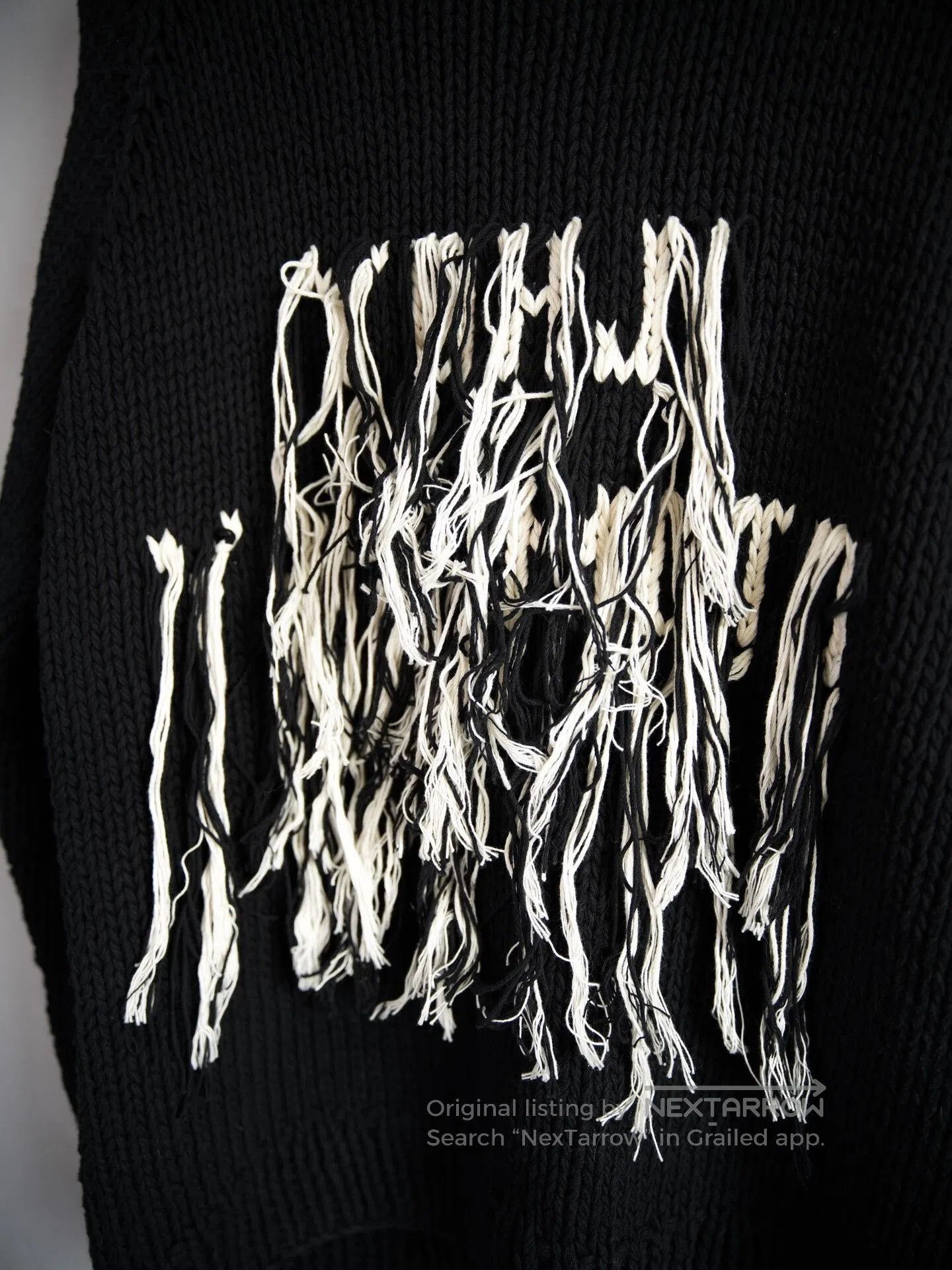 Yohji Yamamoto Yohji Yamamoto 18AW Hand-Knit Fringe Sweater. Size US L / EU 52-54 / 3 - 2 Thumbnail
