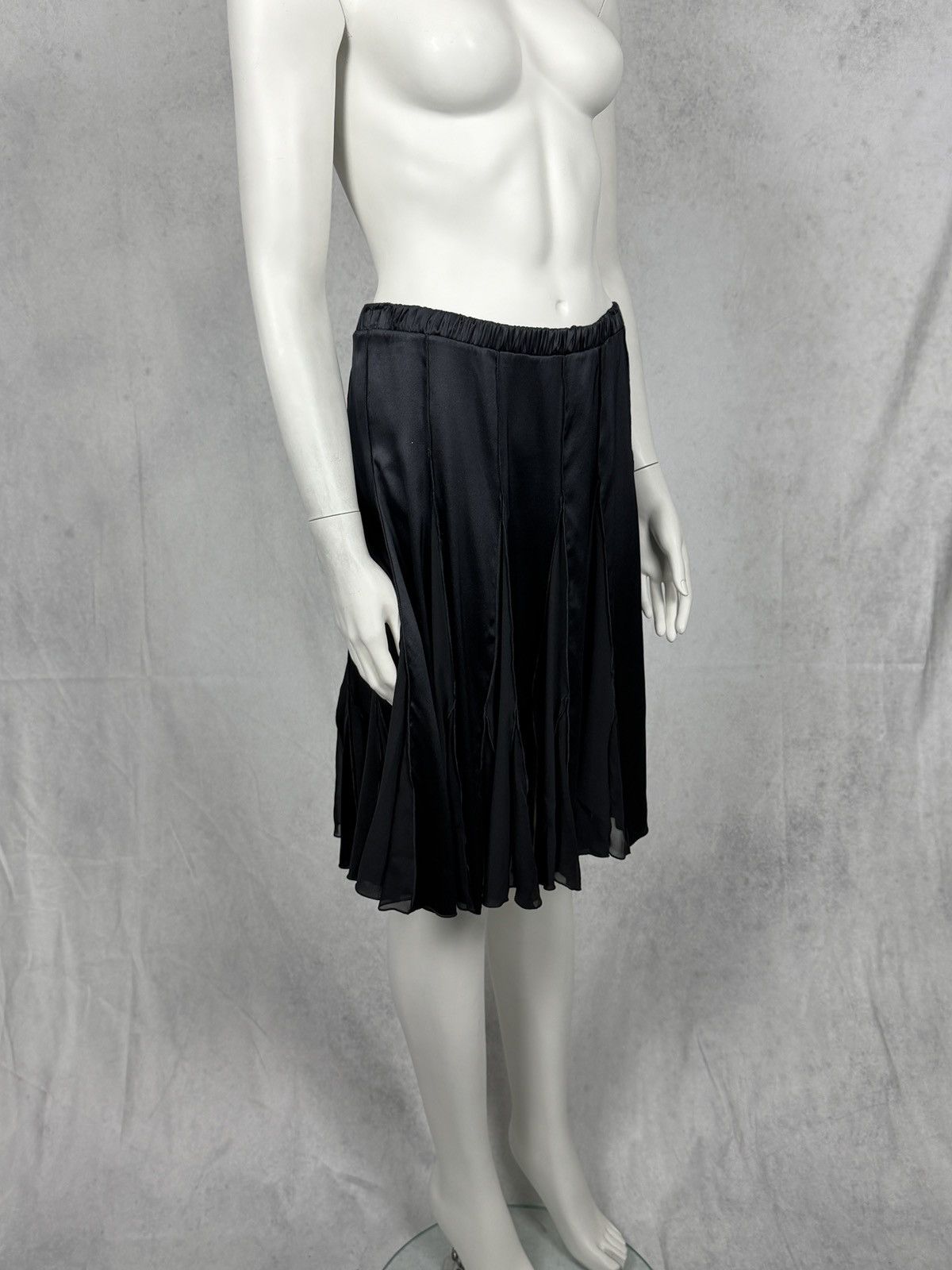Roberto Cavalli S/S2004 Flared Paneled Silk Fluid Skirt