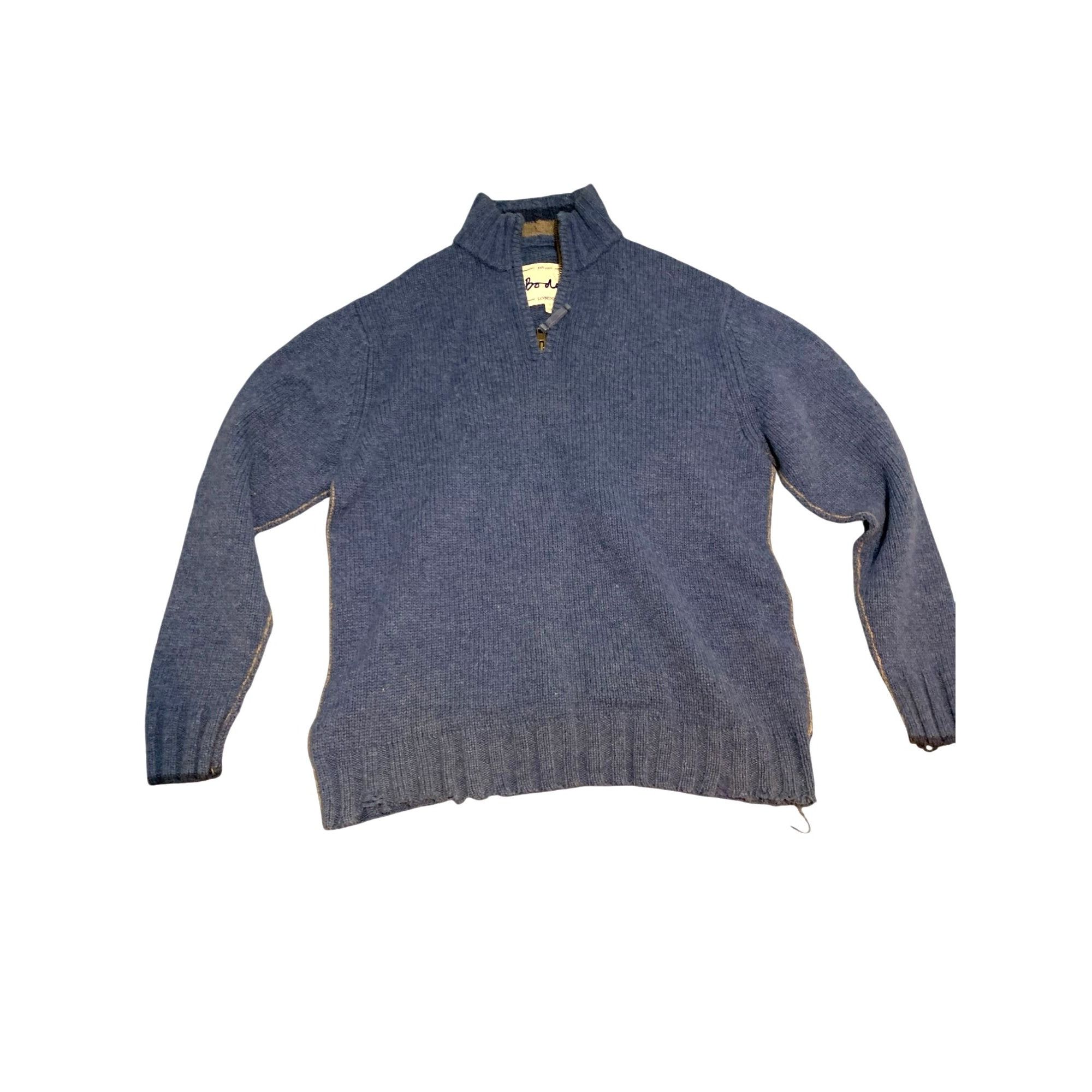 Boden Vintage Boden London Mens Pull-Over Lambs Wool Sweater L Blu Size US L / EU 52-54 / 3 - 1 Thumbnail