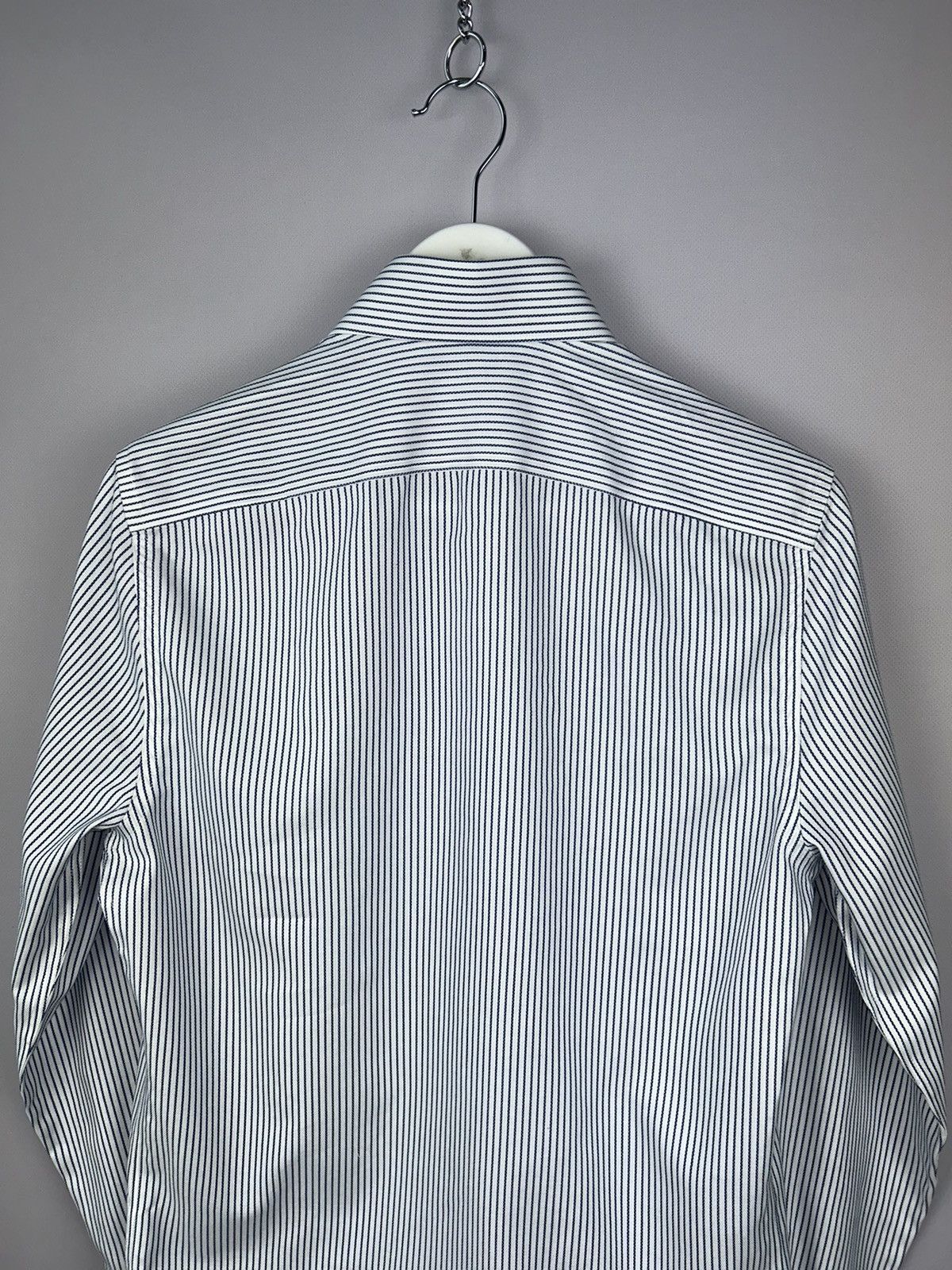 Designer × Suitsupply Suitsupply Traveller Striped White Blue Shirt Size 36/14 Size US S / EU 44-46 / 1 - 8 Thumbnail