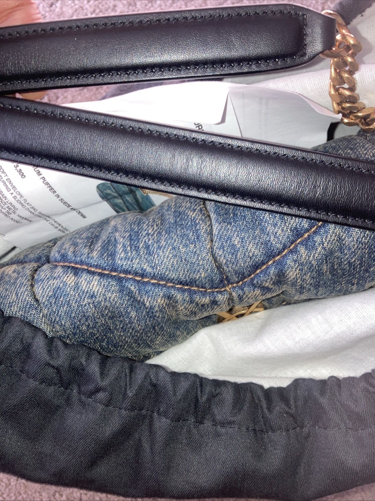 Saint Laurent Paris Vintage Saint Laurent Medium Puffer Denim Bag Size ONE SIZE - 4 Thumbnail