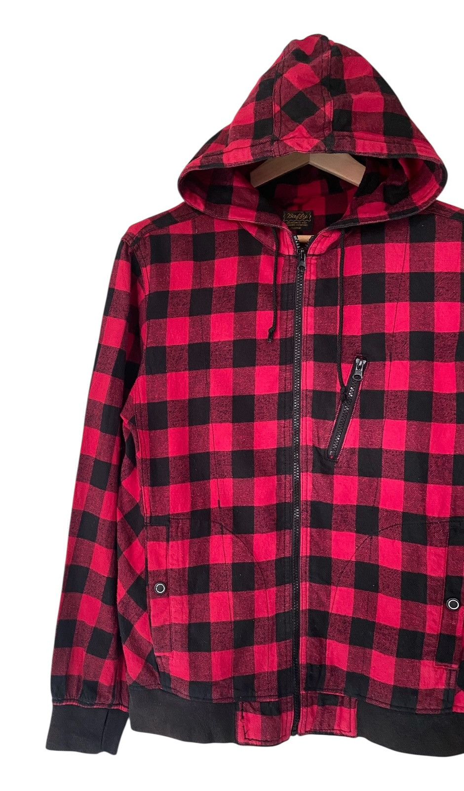 Japanese Brand Rare BAFFY Plaid Checkered Zipper Jacket Hoodie Size US L / EU 52-54 / 3 - 3 Thumbnail