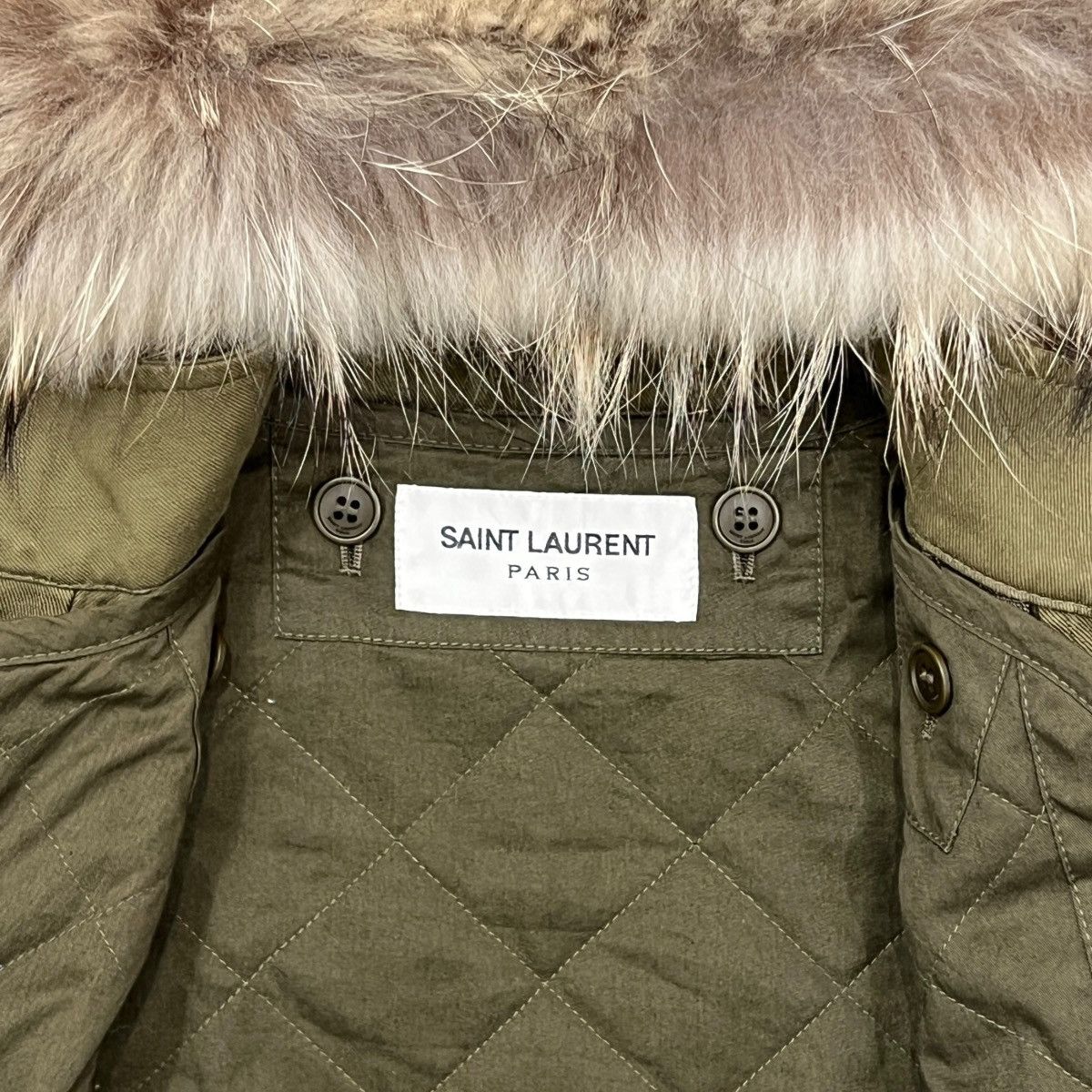 Saint Laurent Paris SAINT LAURENT PARIS 2018-19AW Raccoon Fur Military Mods Coat Size XS / US 0-2 / IT 36-38 - 3 Thumbnail
