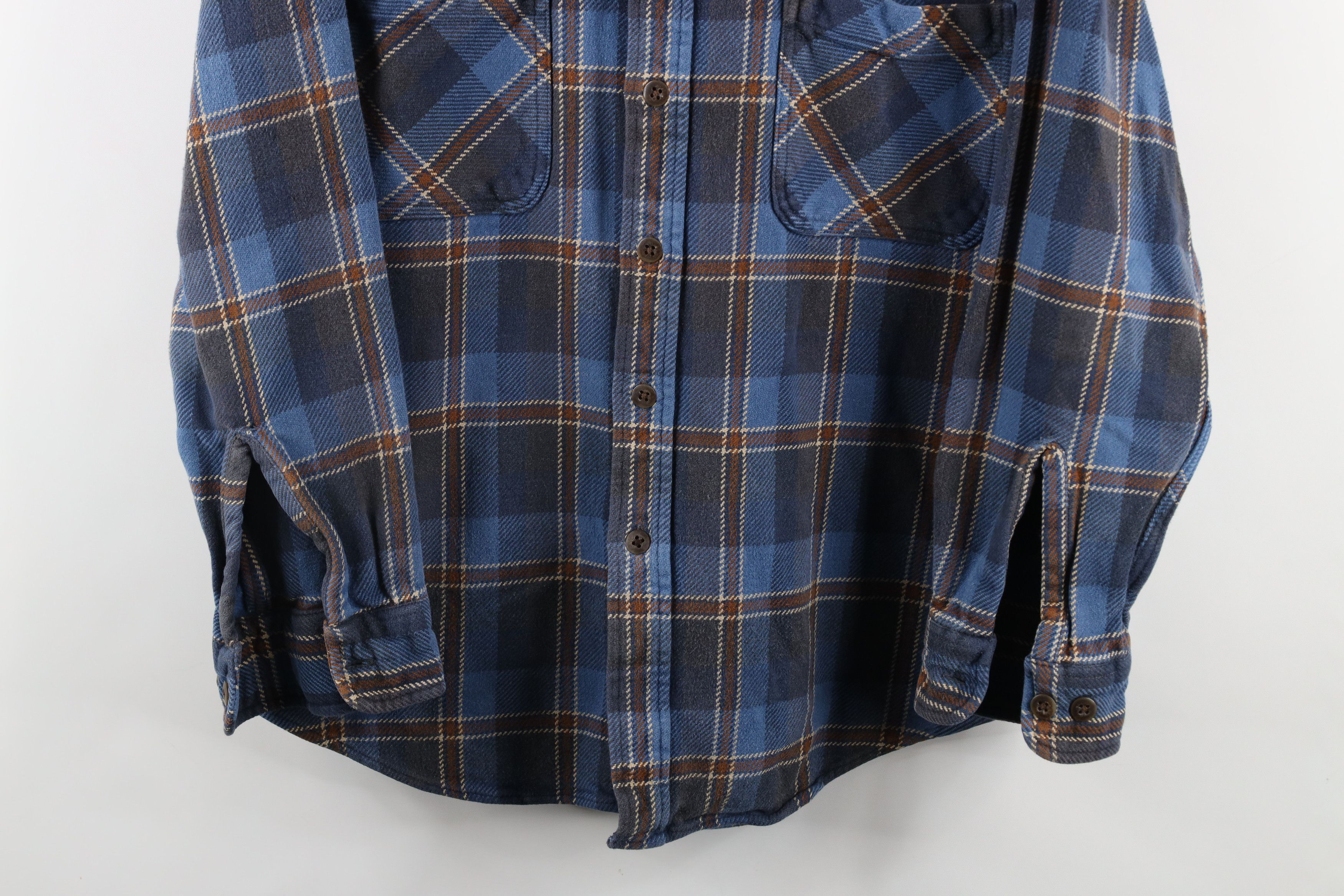 Vintage Vintage 90s Streetwear Heavyweight Button Shirt Plaid Size US L / EU 52-54 / 3 - 3 Thumbnail