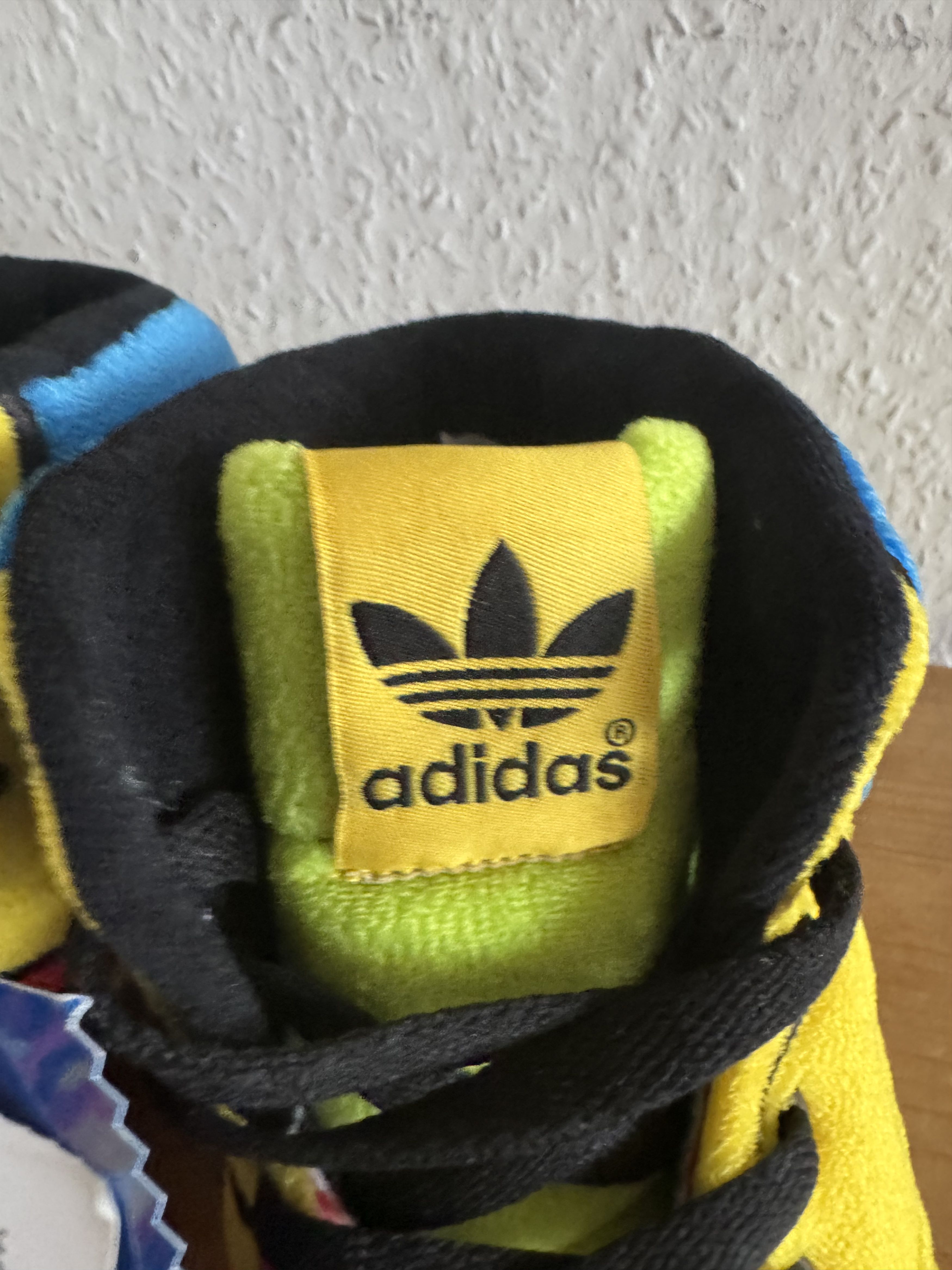 Adidas × Jeremy Scott Winged Rainbow Fleece High Top Sneakers Size US 9.5 / EU 42-43 - 7 Thumbnail