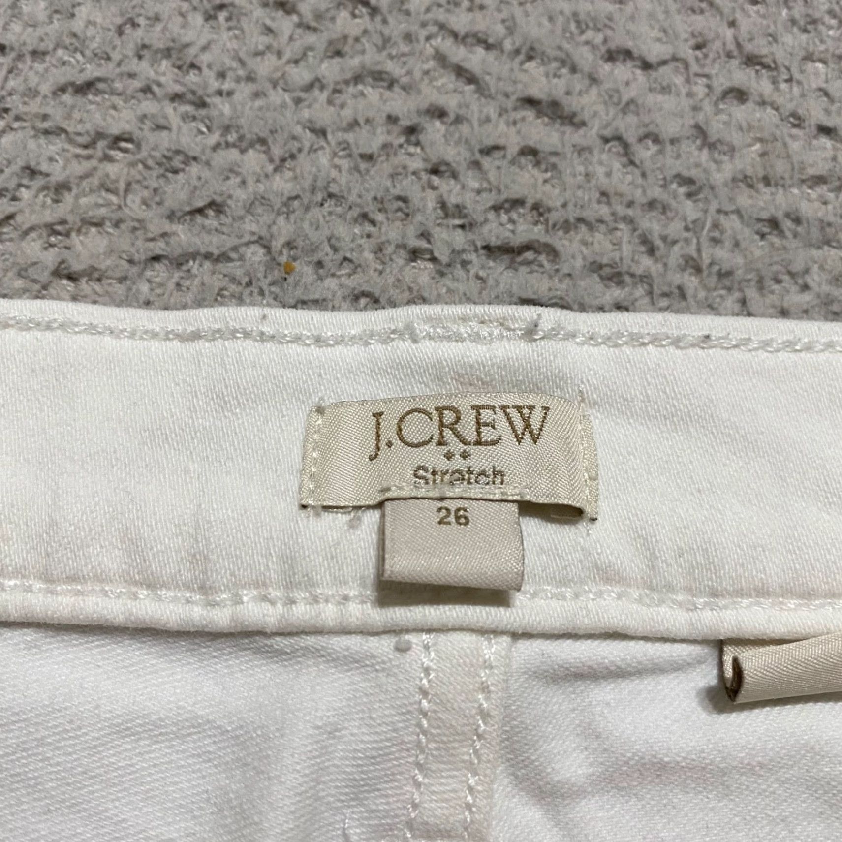 J.Crew VINTAGE J.CREW White Denim Light Wash Straight High Rise Jeans 26 Women Clean Modern Look Womens Jeans 26 in Inseam 24 in Cotton Polyester Spandex Size 26" / US 2 / IT 38 - 3 Thumbnail