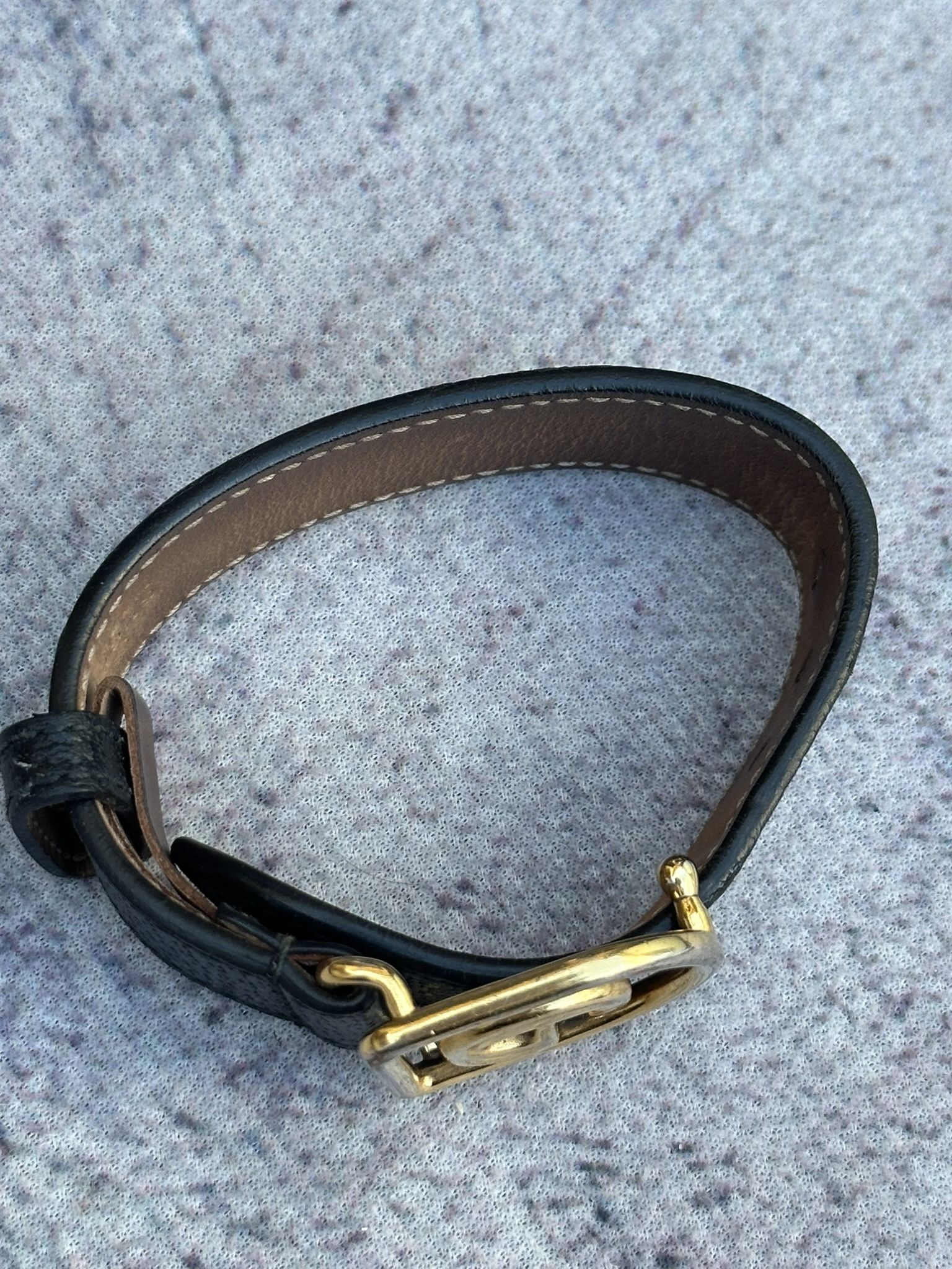 Gucci Gucci Bracelet Wrap GG Marmont Logo Black Leather Size ONE SIZE - 11 Thumbnail