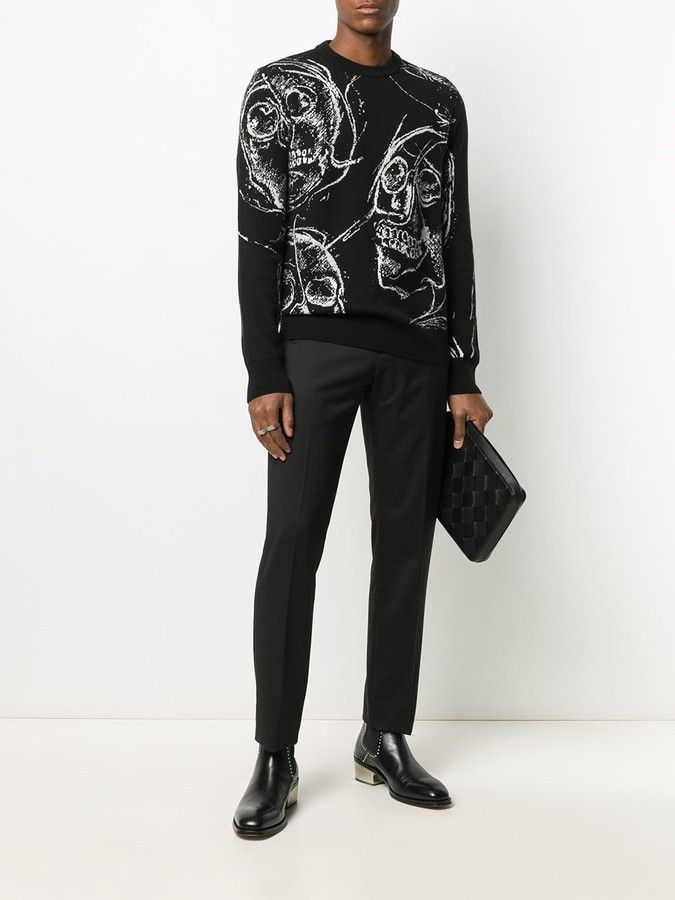 Alexander McQueen o1y1024 Sweater in Black Size US M / EU 48-50 / 2 - 2 Thumbnail