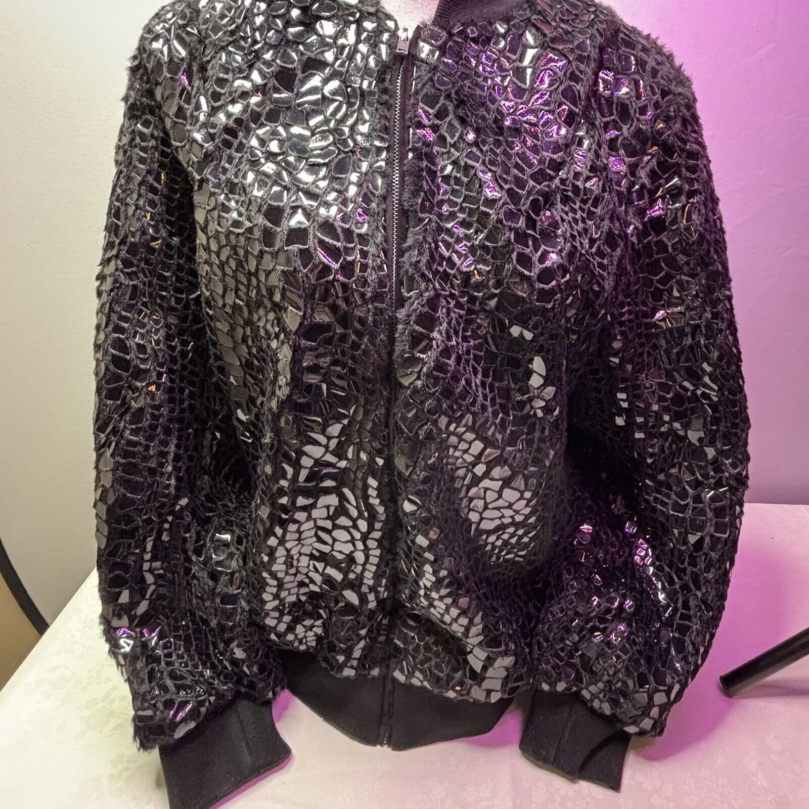 & Other Stories Furious Fur Jacket Bomber Jacket Black Women's Medium Size M / US 6-8 / IT 42-44 - 1 Thumbnail
