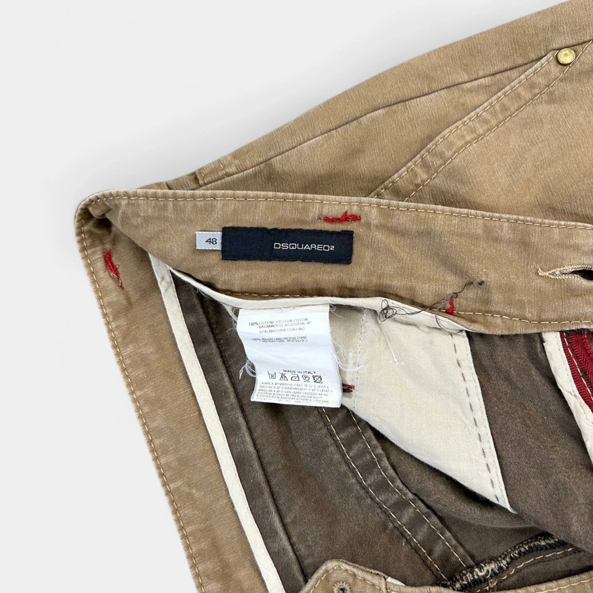 Dsquared2 Dsquared2 AC/DC 2000s Beige Pants Size US 30 / EU 46 - 6 Thumbnail