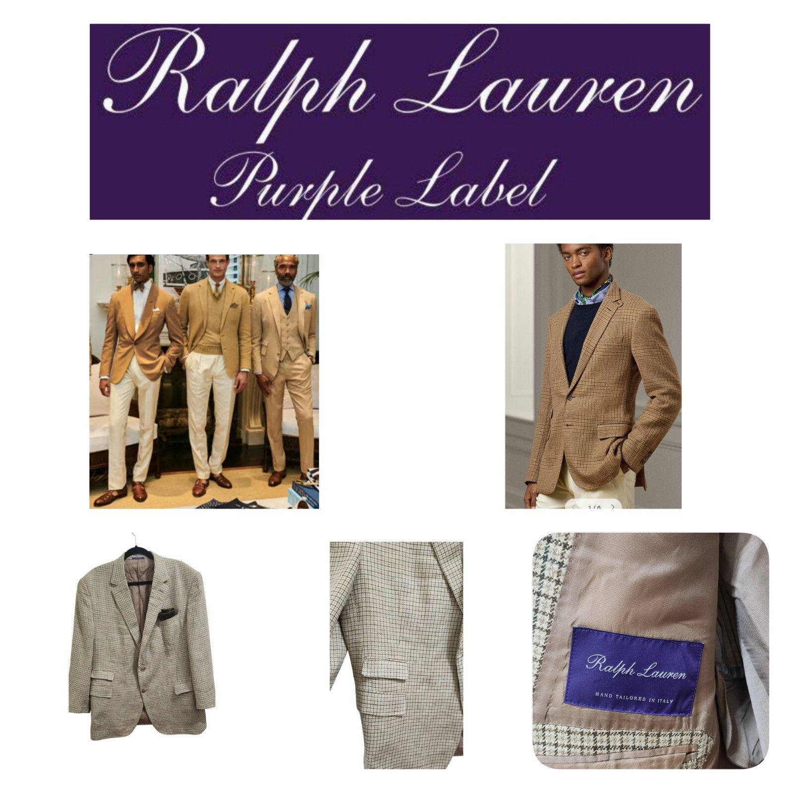 Ralph Lauren Ralph Lauren Purple Label Plaid Suit Jacket Size 49 R Size 48R - 1 Thumbnail