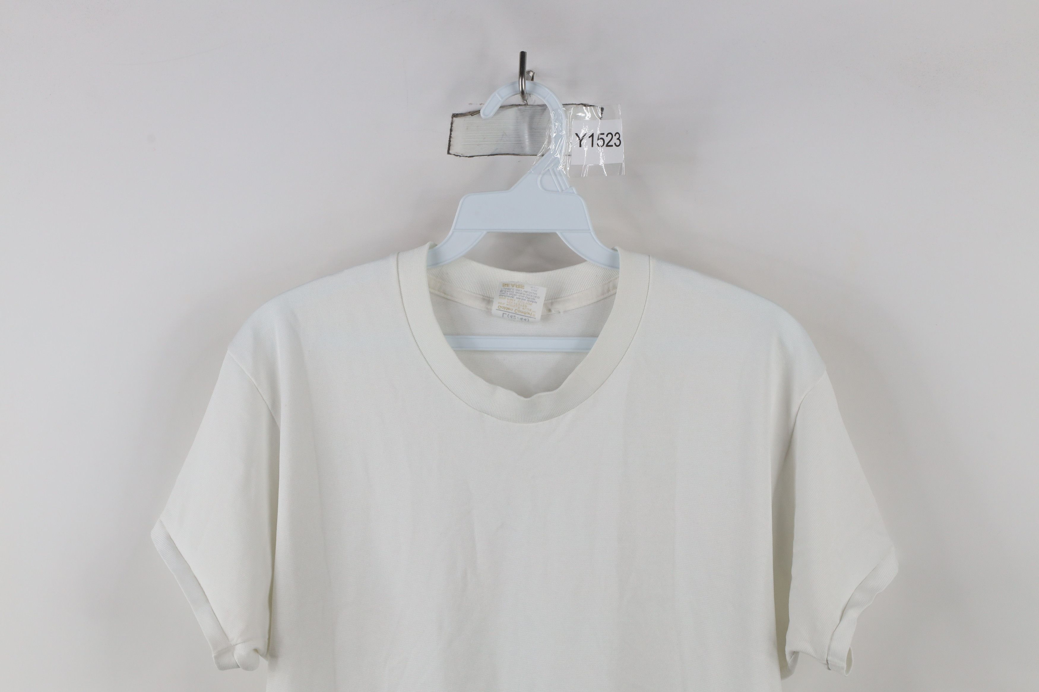 Vintage Vintage 70s Streetwear Knit Short Sleeve T-Shirt White USA Size US L / EU 52-54 / 3 - 2 Thumbnail
