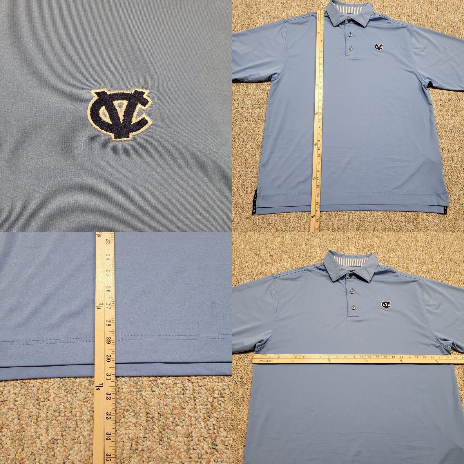 Footjoy FootJoy Polo Shirt Men Large Blue Pullover Golf Prodry Lisle Performance Stretch Shirt Size US L / EU 52-54 / 3 - 8 Thumbnail