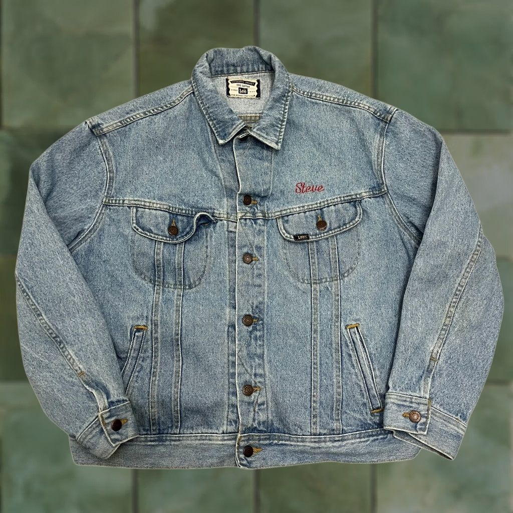 Lee Vintage Lee Jacket XL Blue Denim Trucker Western Made in USA Mens Size US XL / EU 56 / 4 - 1 Thumbnail