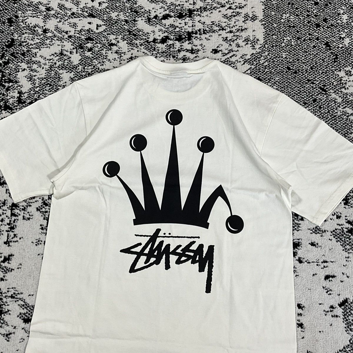 Stussy STUSSY REGAL CROWN PIGMNET DYED TEE NATURAL - L Size US M / EU 48-50 / 2 - 2 Thumbnail