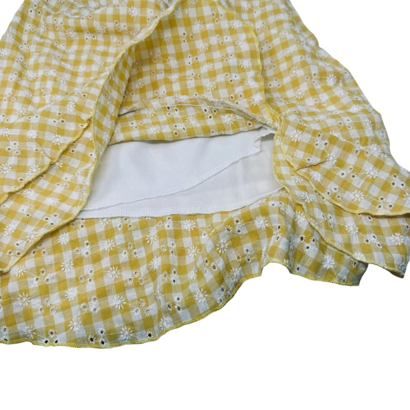 Designer NWT Kirious LA Asymmetrical Yellow Flounce Skirt Size Small Size 28" / US 6 / IT 42 - 11 Thumbnail