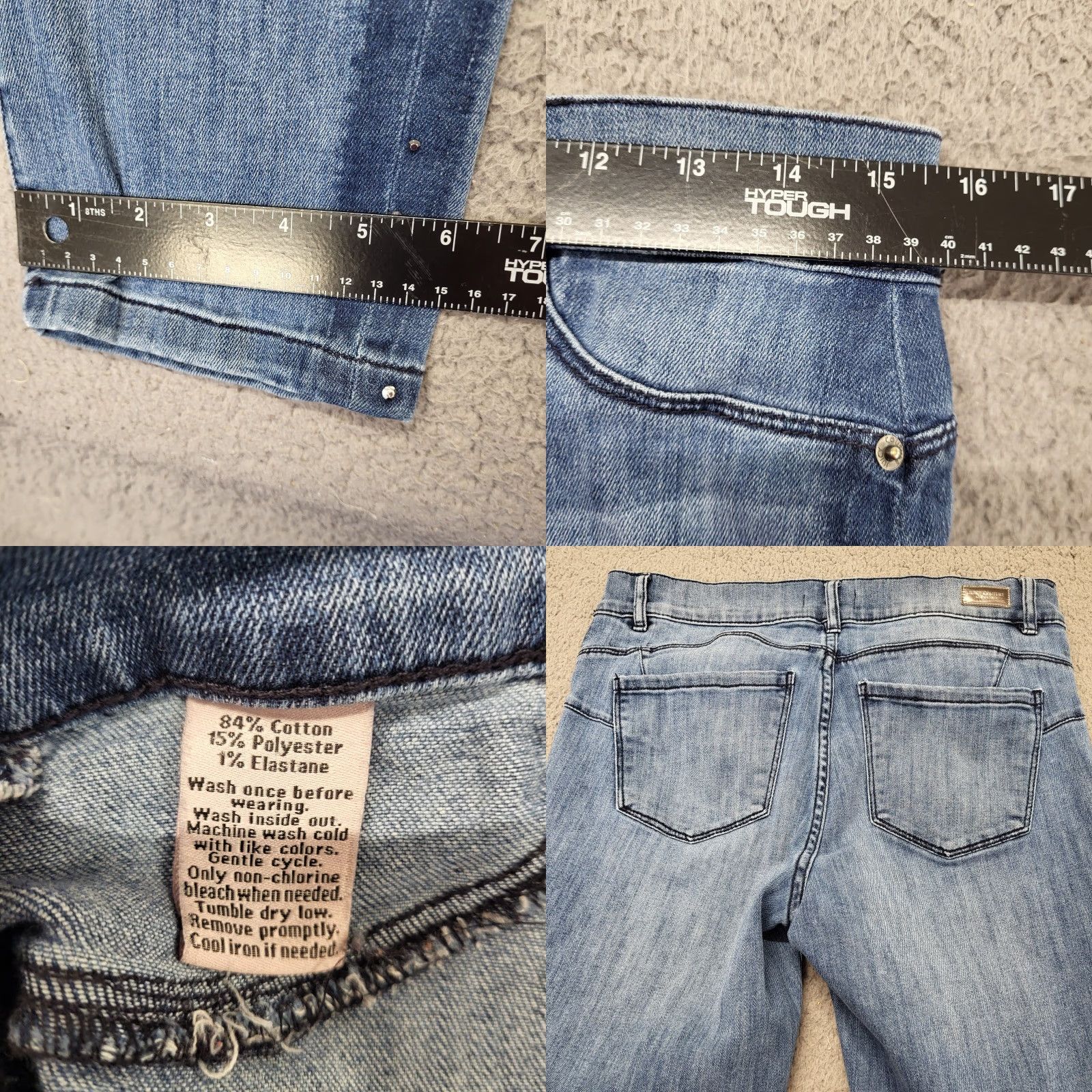 Juicy Couture Juicy Couture Jeans Women's 10 Straight Dark Wash Denim Blue Zip Fly Size 32" / US 10 / IT 46 - 8 Thumbnail