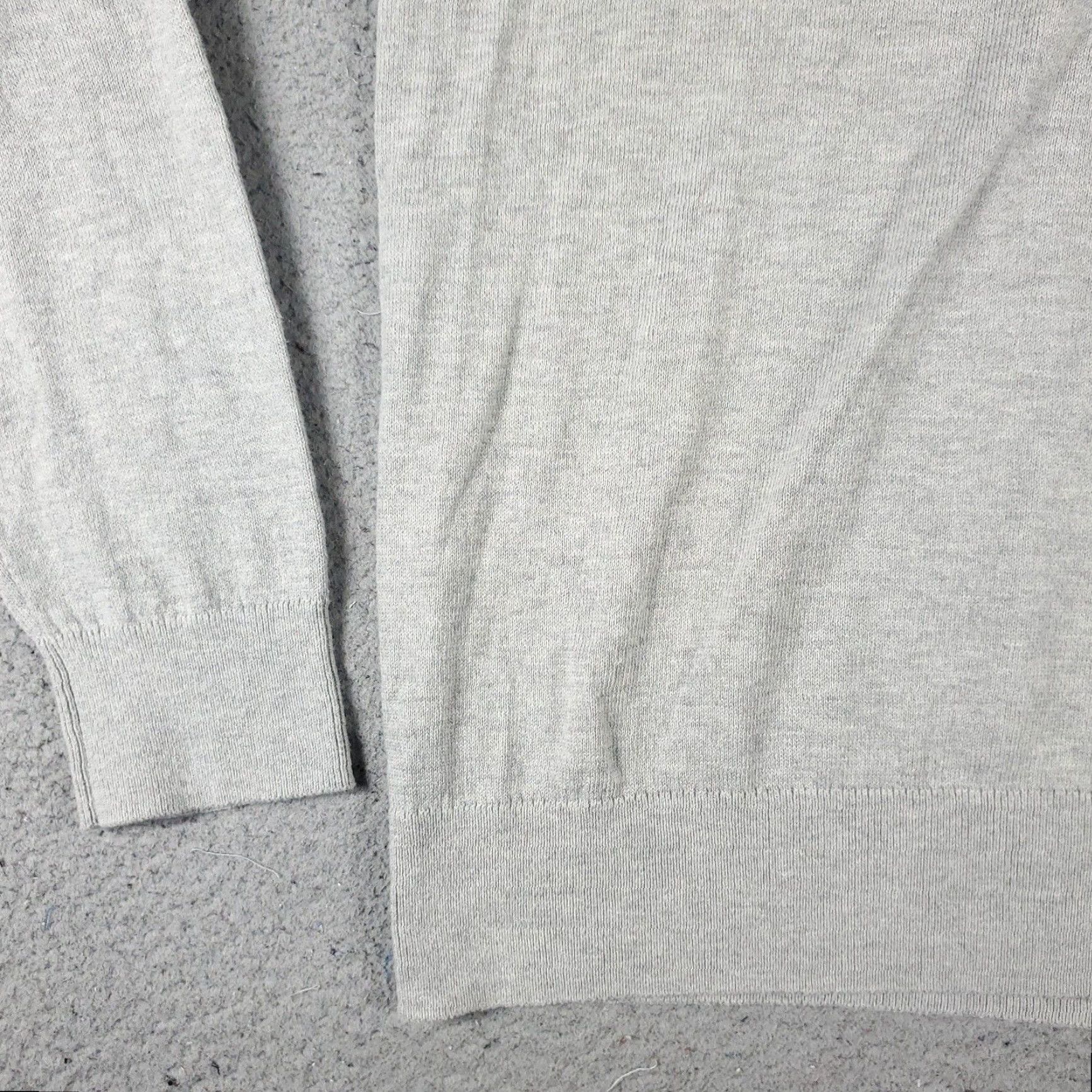 Nautica Nautica Mens Small Gray V Neck Casual Pullover Sweater Size US S / EU 44-46 / 1 - 3 Thumbnail