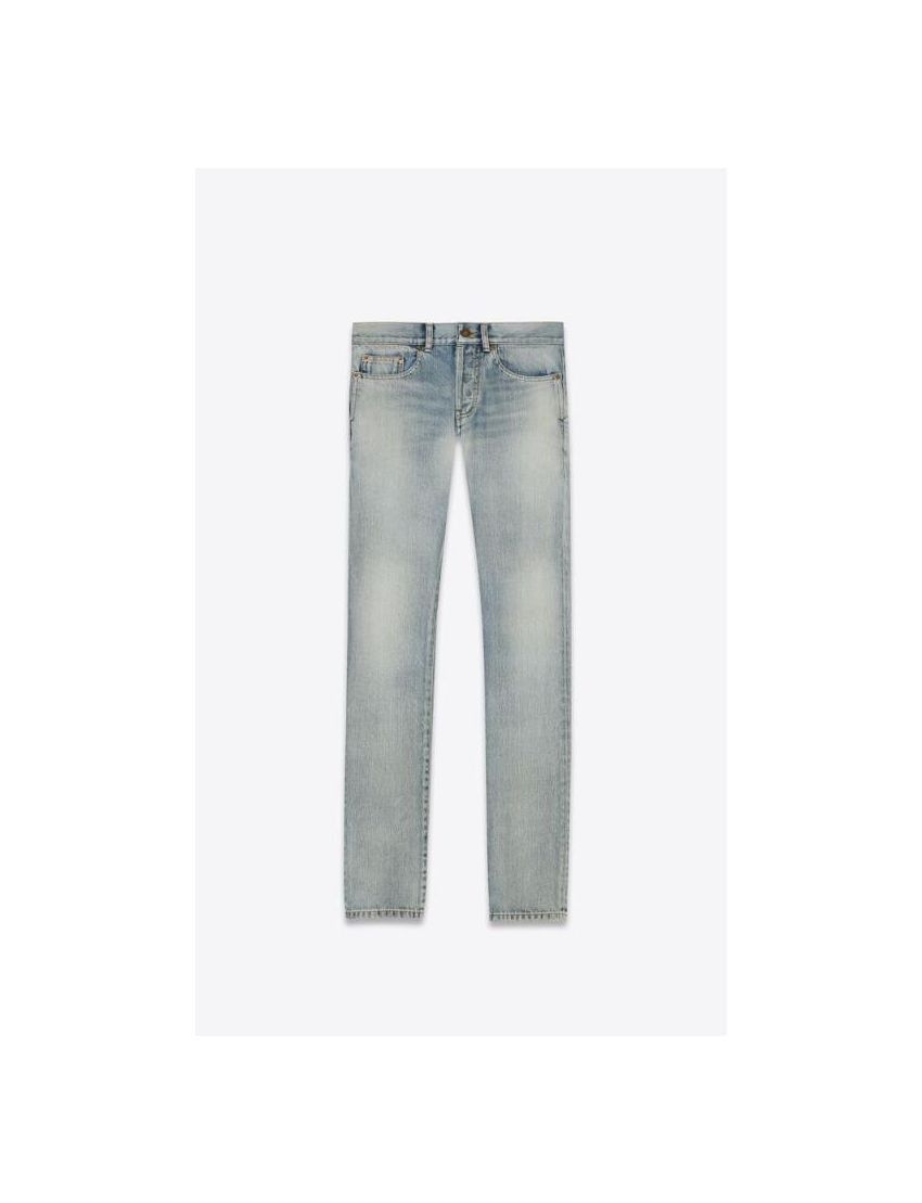 Saint Laurent Paris o1s1wg110824 Slim-Fit Jeans in 80's Denim in Vintage Blue Size US 28 / EU 44 - 1 Thumbnail