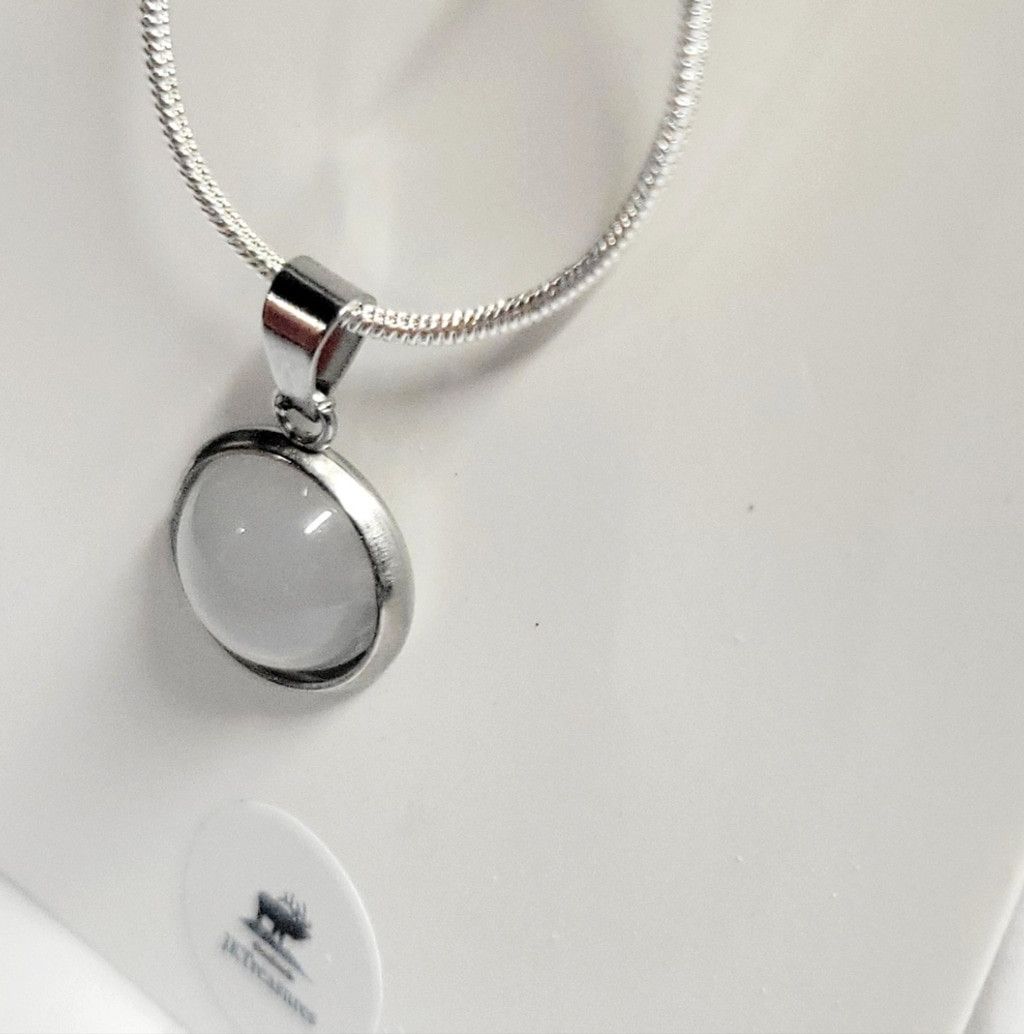 Handmade Natural Moonstone 925 Sterling Silver Pendant Necklace Size ONE SIZE - 3 Thumbnail