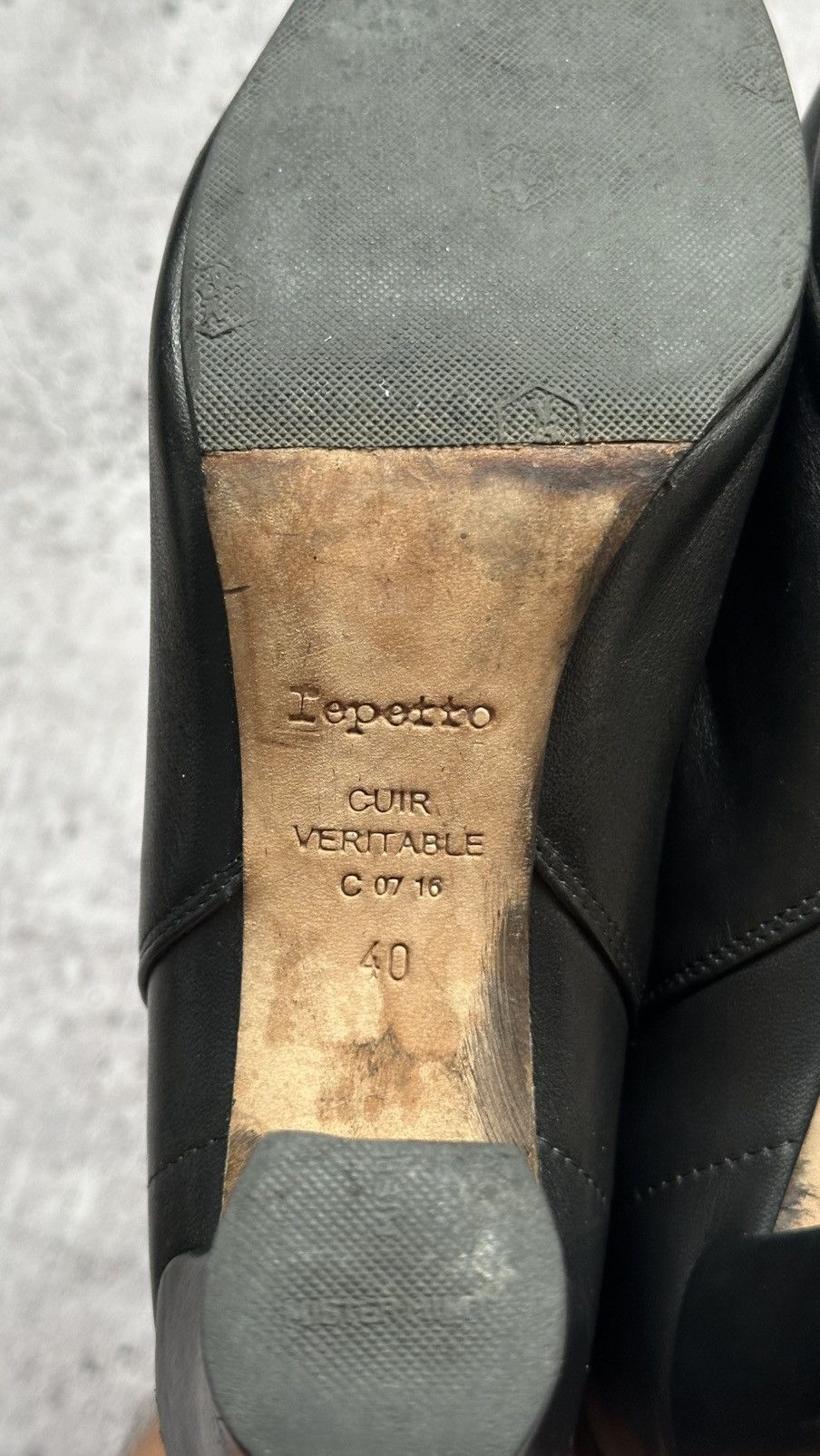 Repetto Women's Reppeto Leather Black Block Heels Size US 10 / IT 40 - 7 Thumbnail