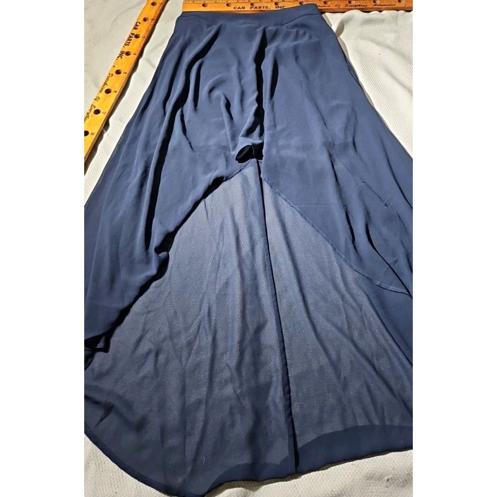 Forever 21 FOREVER 21 Skirt Womens Small S Blue Pull On Zip Layered Preppy Flowy Lined Size 28" / US 6 / IT 42 - 4 Thumbnail