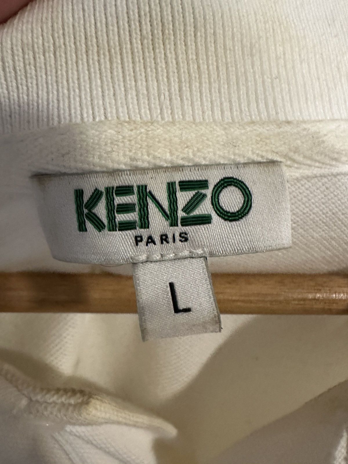 Kenzo Kenzo - Tiger Crest Long Sleeve White Polo Size US L / EU 52-54 / 3 - 4 Thumbnail