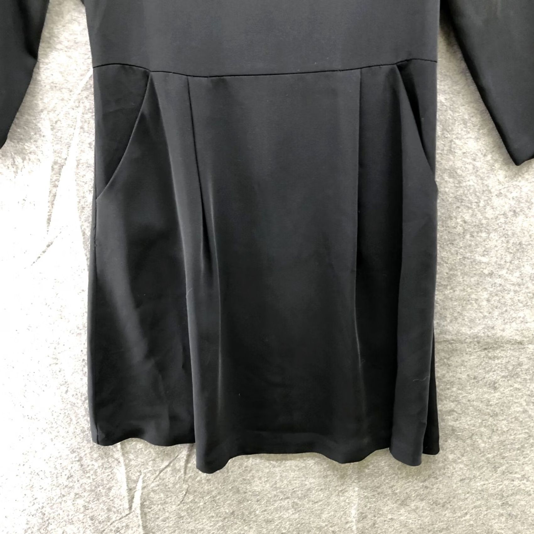 Vintage Tahari Black Mini Dress Size 6 LBD 3/4 Sleeve A-Line Pockets Formal Cocktail Party/Wedding/Workwear Womens Size M / US 6-8 / IT 42-44 - 4 Thumbnail