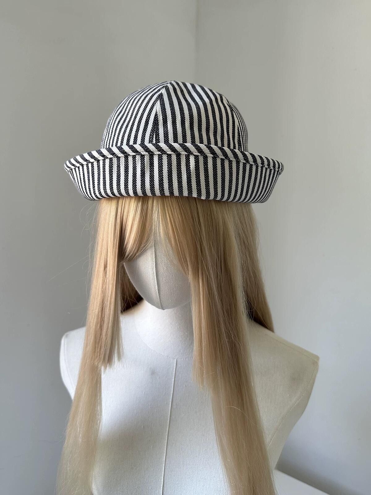 Japanese Brand Retro Striped Beret Sailor Cap Y2K French Girl Aesthetic Size ONE SIZE - 3 Thumbnail