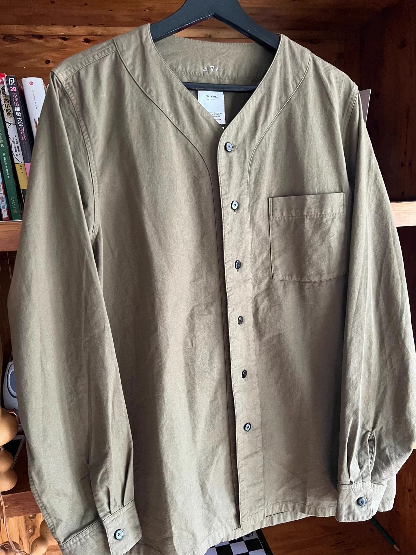 Visvim visvim 2019AW GIZA olive green baseball shirt size 3 Size US L / EU 52-54 / 3 - 2 Thumbnail