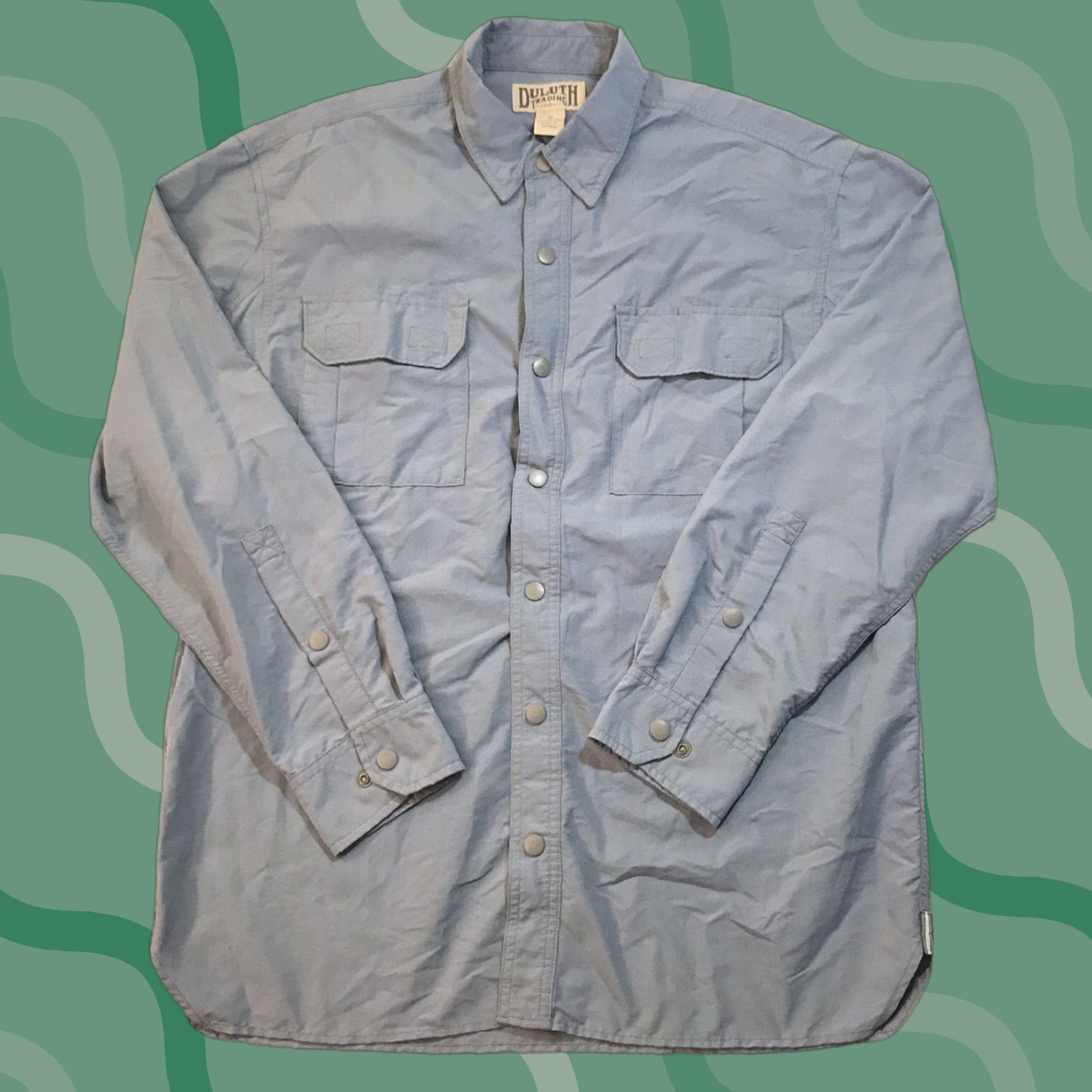 Duluth Trading Company Duluth Trading Co Mens Light Weight Vented Snap Front Fishing Hiking Shirt Sz M Size US M / EU 48-50 / 2 - 1 Thumbnail