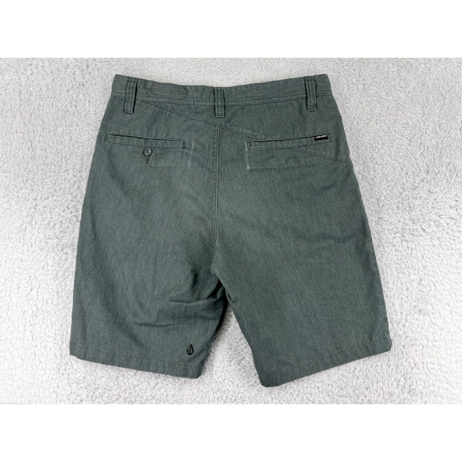 Volcom Volcom Shorts Mens 32 Gray Polyester Blend Skate Baseball Beach Chino Zip Fly Size US 32 / EU 48 - 2 Thumbnail