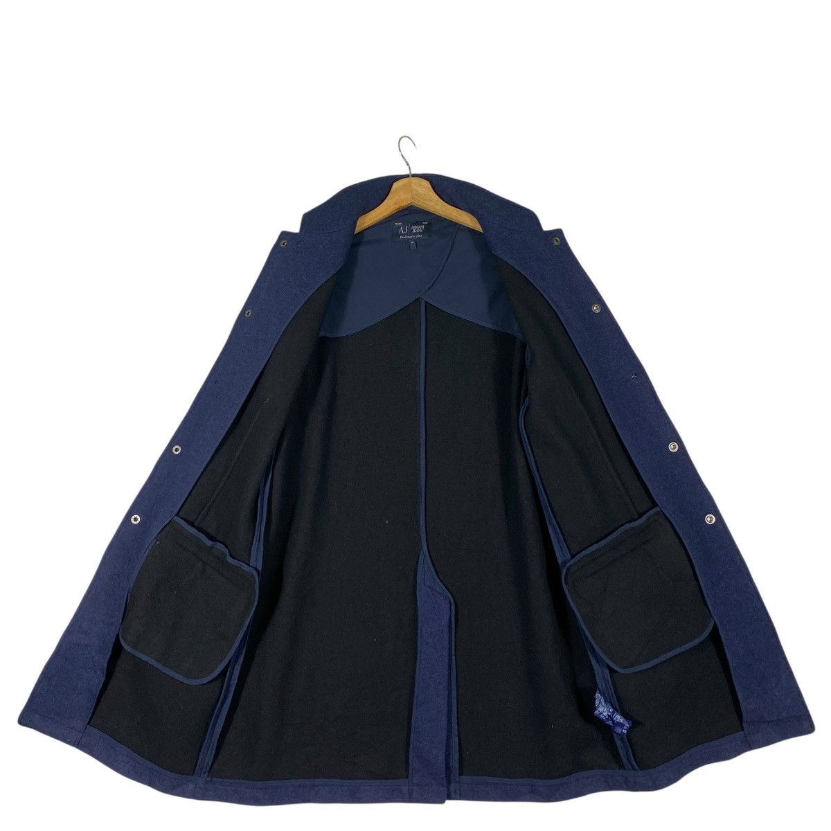 Armani Armani Jeans Snap Button Balmacaan Coat Size 50 Blue Colour Size US M / EU 48-50 / 2 - 7 Thumbnail
