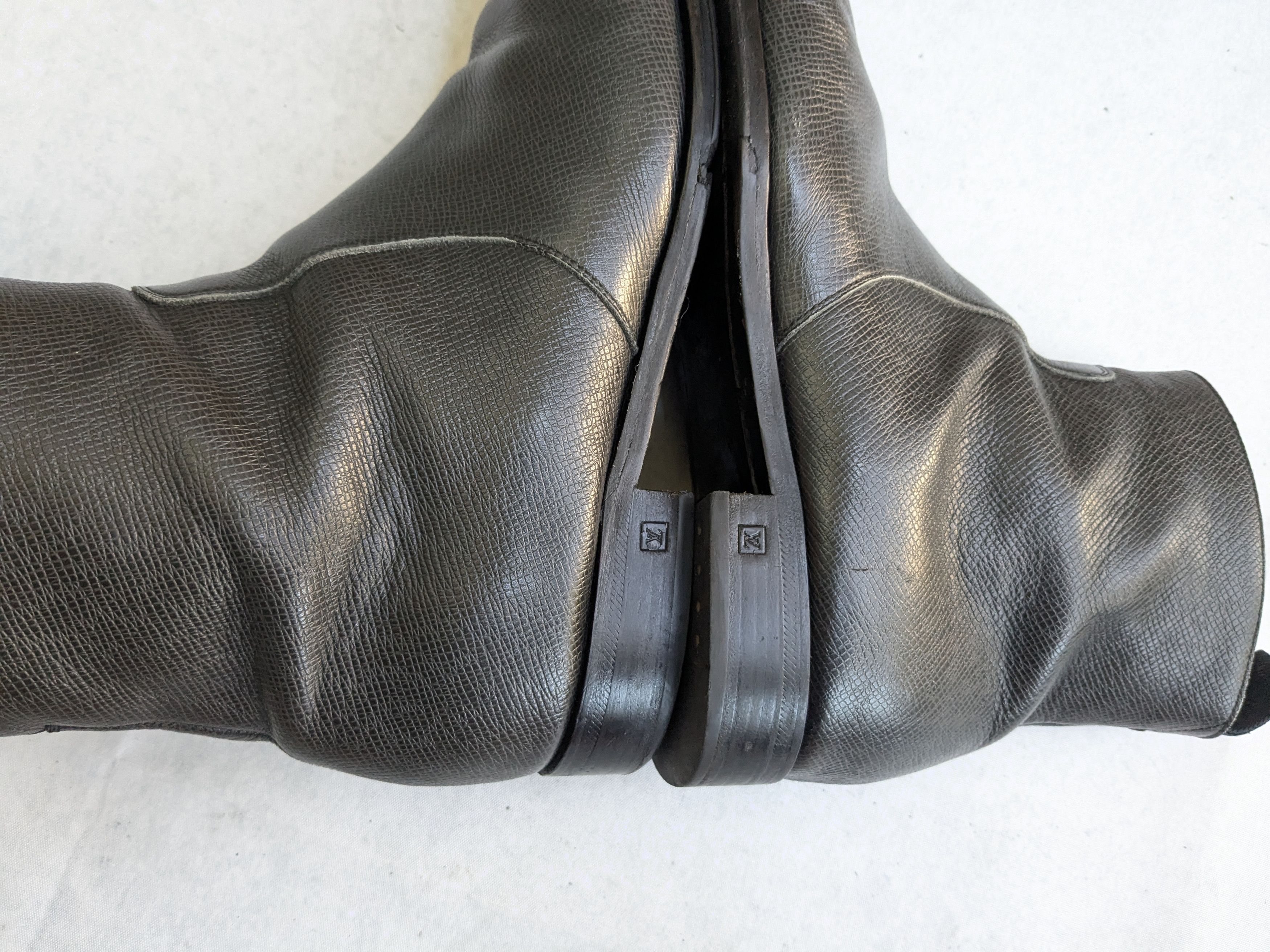 Louis Vuitton Louis Vuitton Side Zip Boots Gray Black Leather 8 Chelsea Size US 8 / EU 41 - 10 Thumbnail