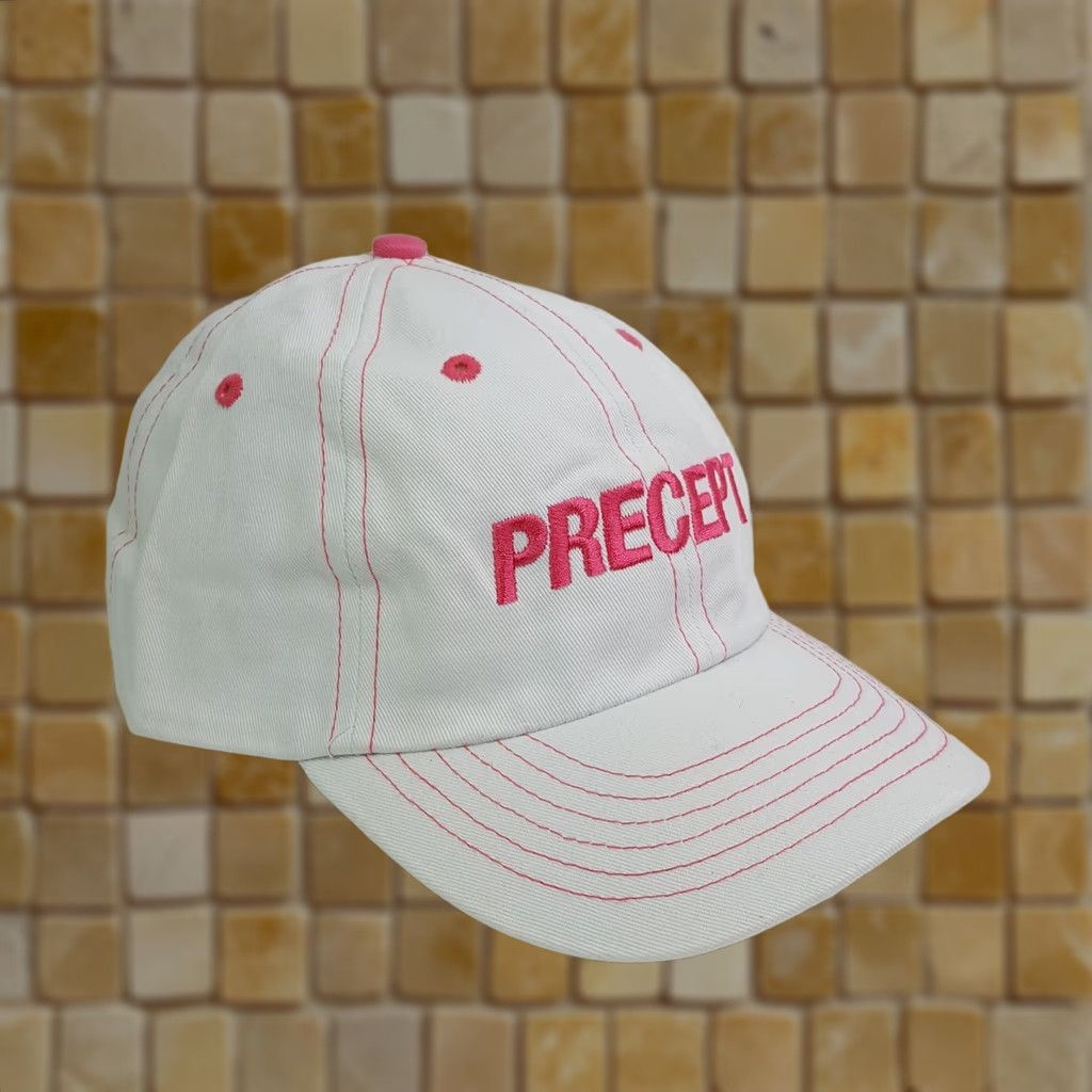 Pinko VINTAGE Precept Golf Women's Adjustable PGA Sports Snapback Hat Baseball Cap White Pink Size ONE SIZE - 1 Thumbnail