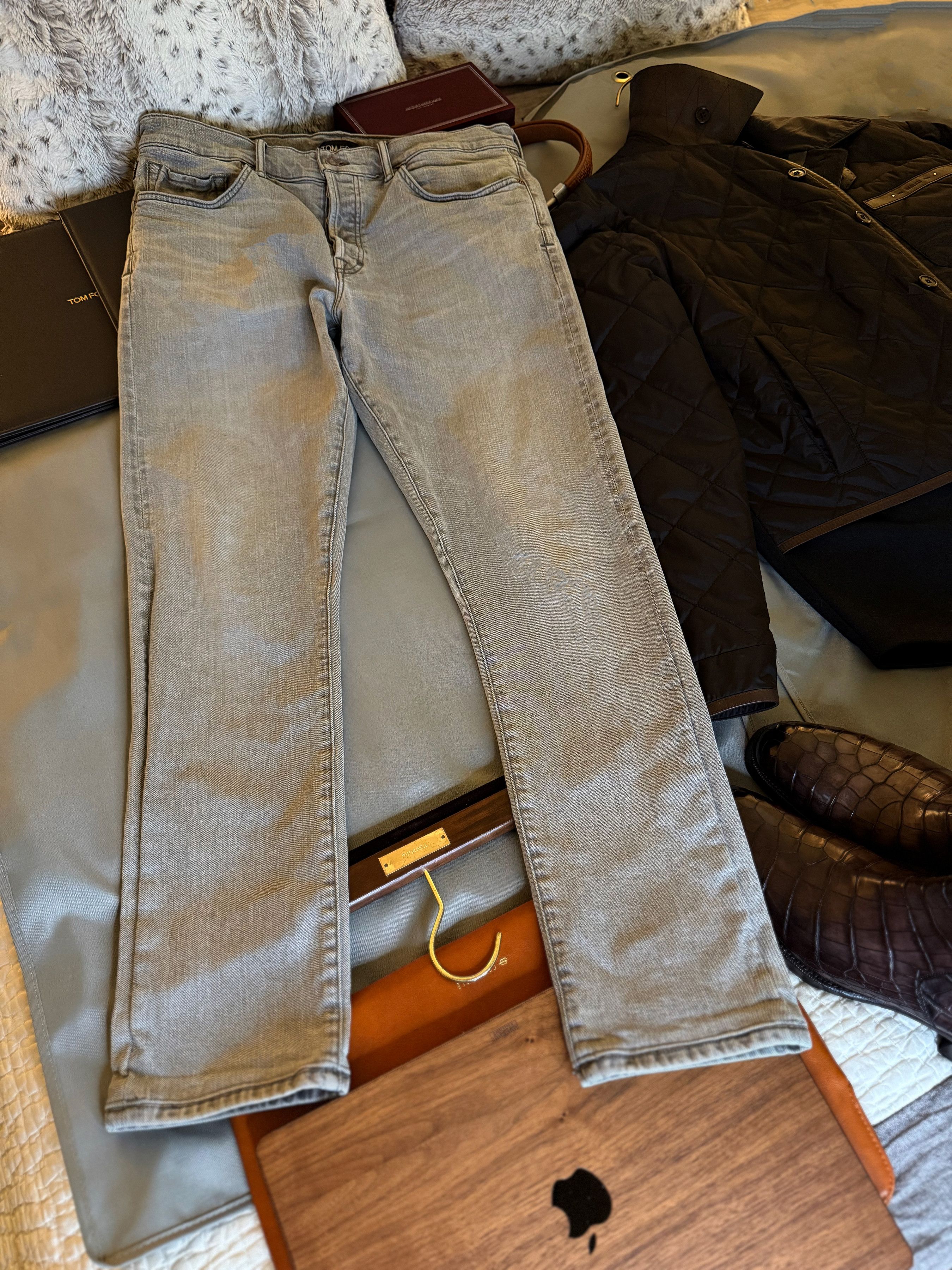 Tom Ford Fit 32, Effortless Cool $1K w/tax Contrast Cuff Selvedge Size US 36 / EU 52 - 10 Thumbnail