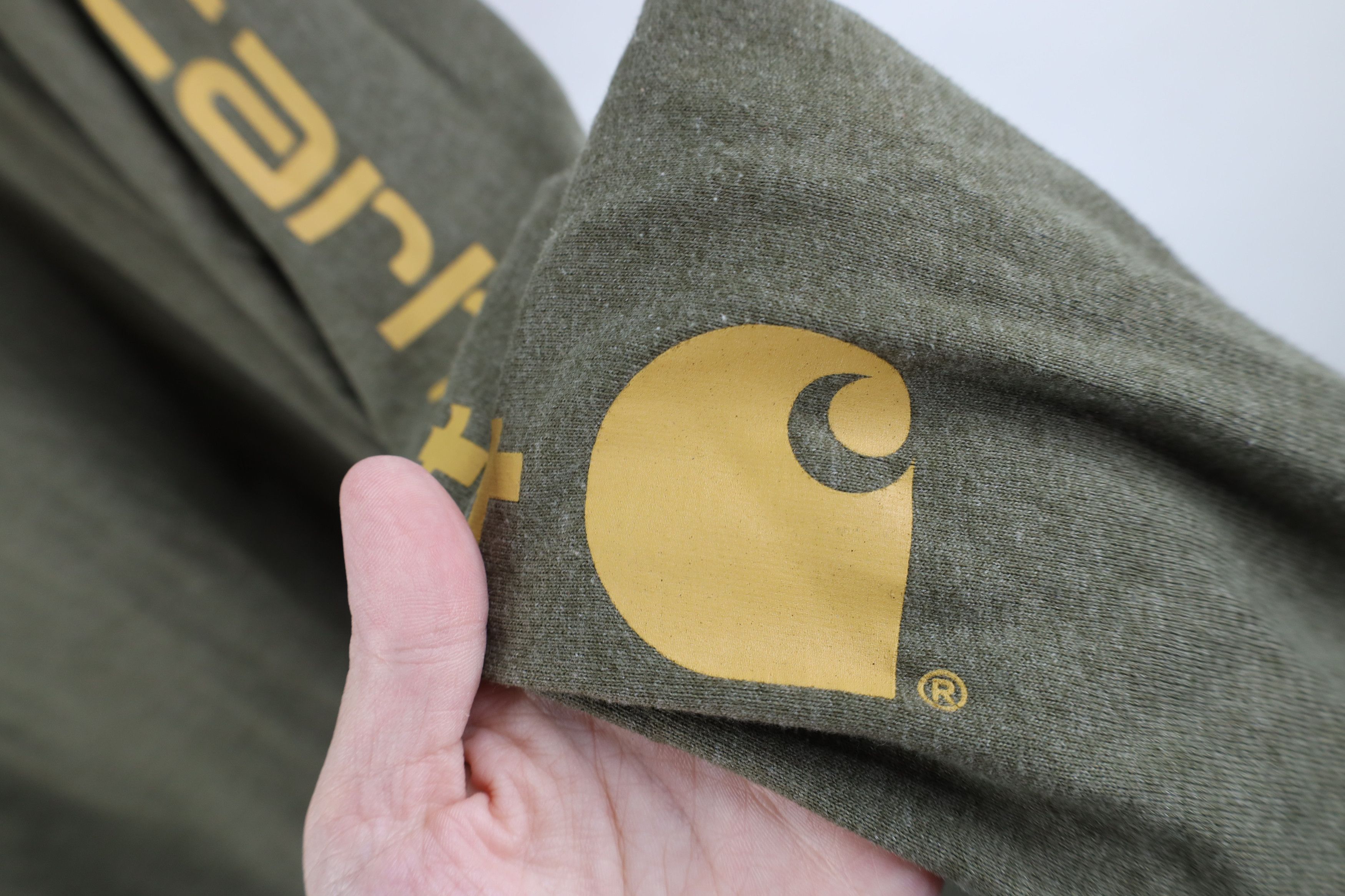 Carhartt Vintage Y2K Carhartt Spell Long Sleeve T-Shirt Heather Green Size US XL / EU 56 / 4 - 5 Thumbnail