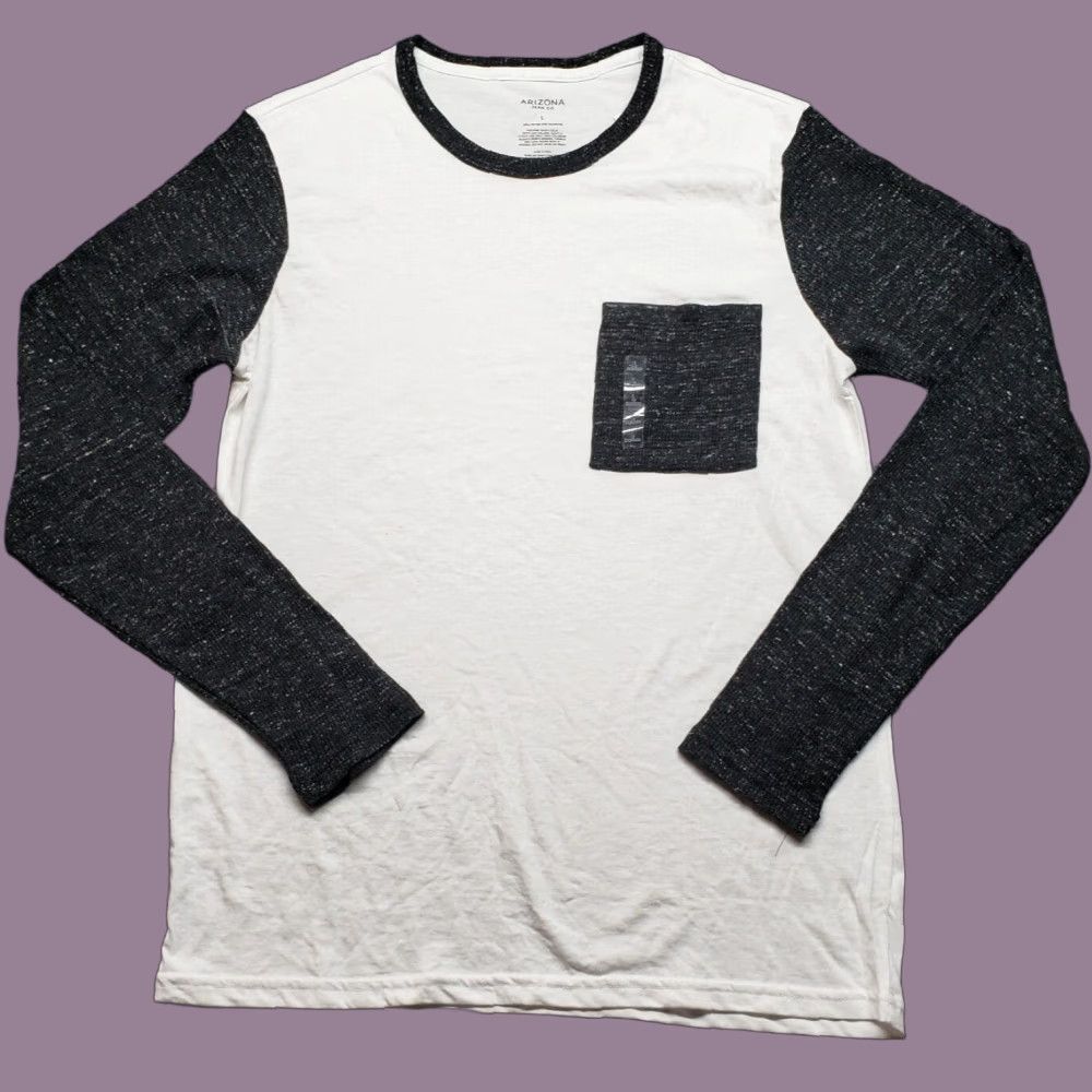 Vintage Arizona Jean Co T-Shirt Mens Size L White Black Round Neck Long Sleeve New Size US L / EU 52-54 / 3 - 1 Thumbnail
