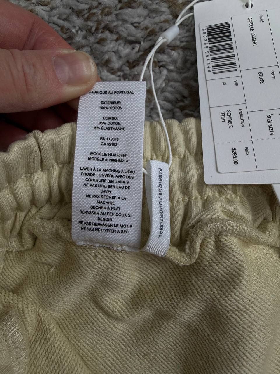 Helmut Lang NWT Helmut Lang Scribble Logo Jogger 'Stone' Size US 34 / EU 50 - 9 Thumbnail