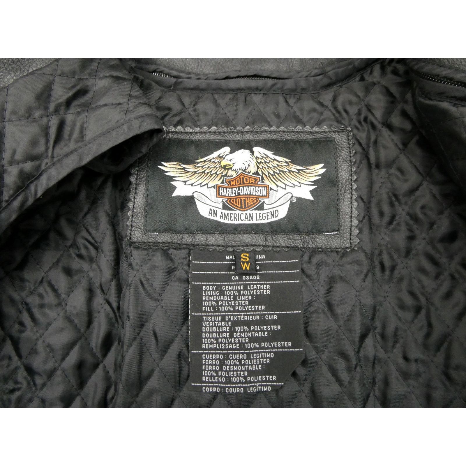 Harley Davidson women's authentic Harley-Davidson 100% leather jacket, small Size S / US 4 / IT 40 - 5 Thumbnail