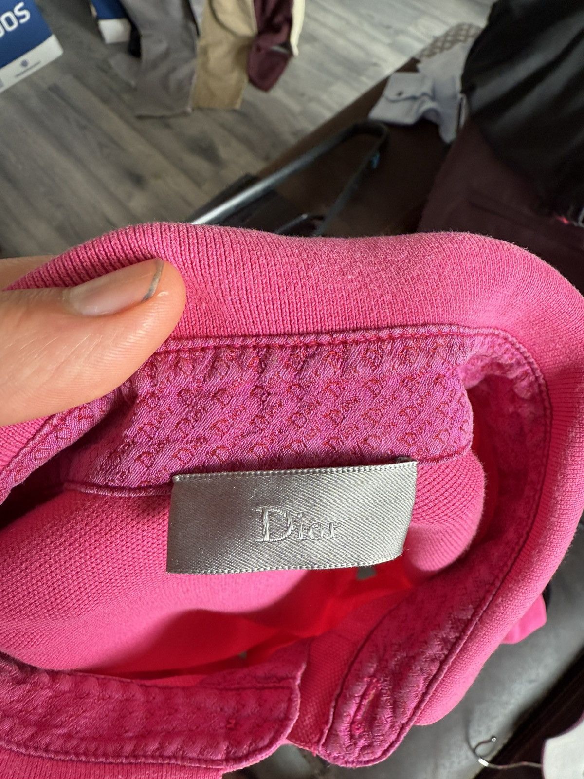 Dior Fuchsia Pink Cotton Polo Shirt with Tonal Bee Embroidery Size US M / EU 48-50 / 2 - 11 Thumbnail