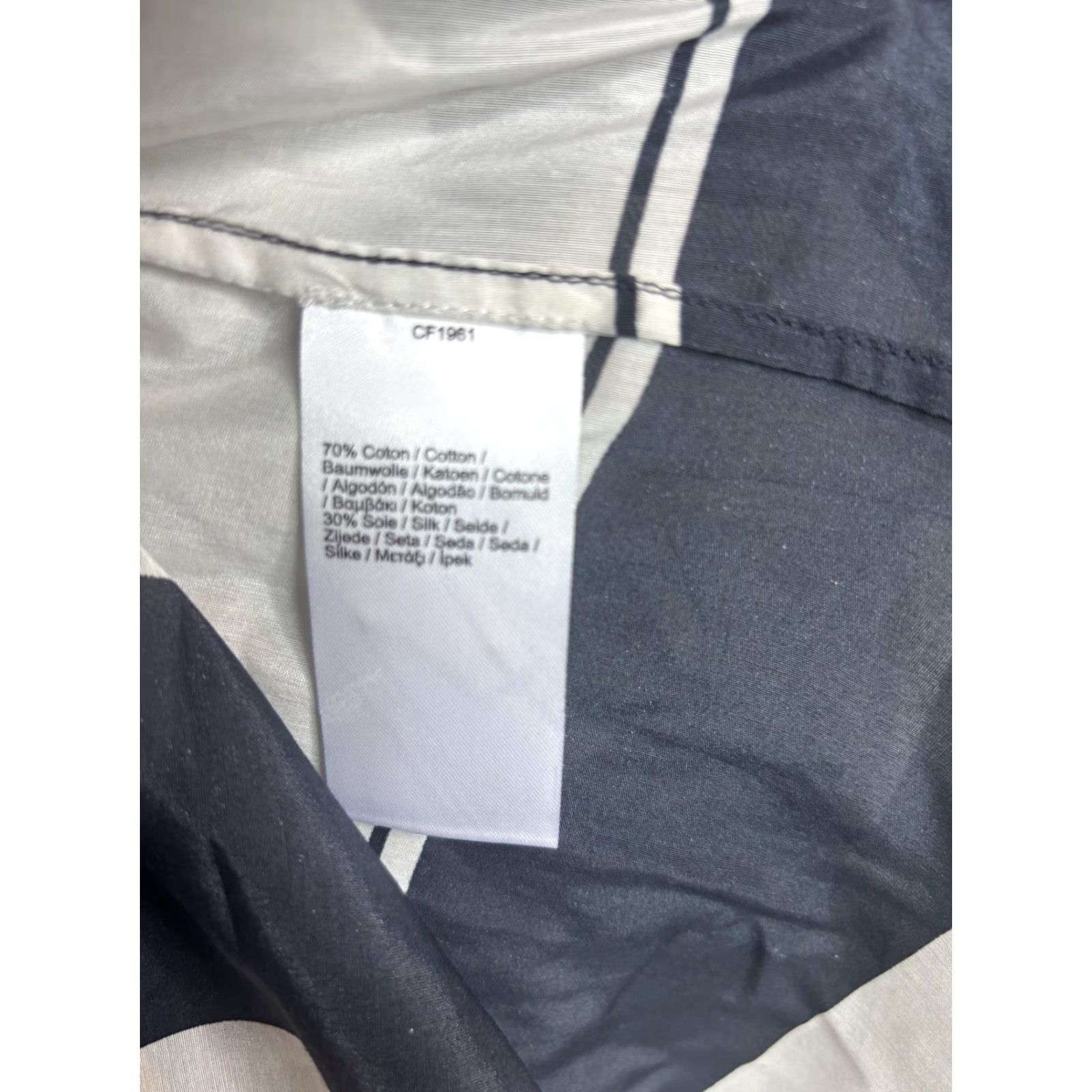 Lacoste Lacoste Shirt Mens Large Black White Striped Silk Blend Button Down CF1961 Size US XL / EU 56 / 4 - 5 Thumbnail