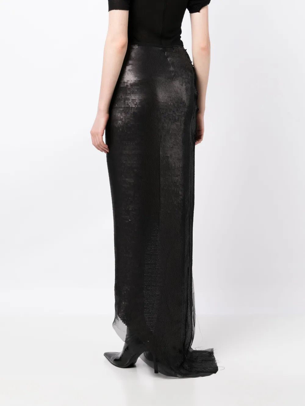 Rick Owens o1y0126 Maxi Skirt in Black Size 27" / US 4 / IT 40 - 4 Thumbnail