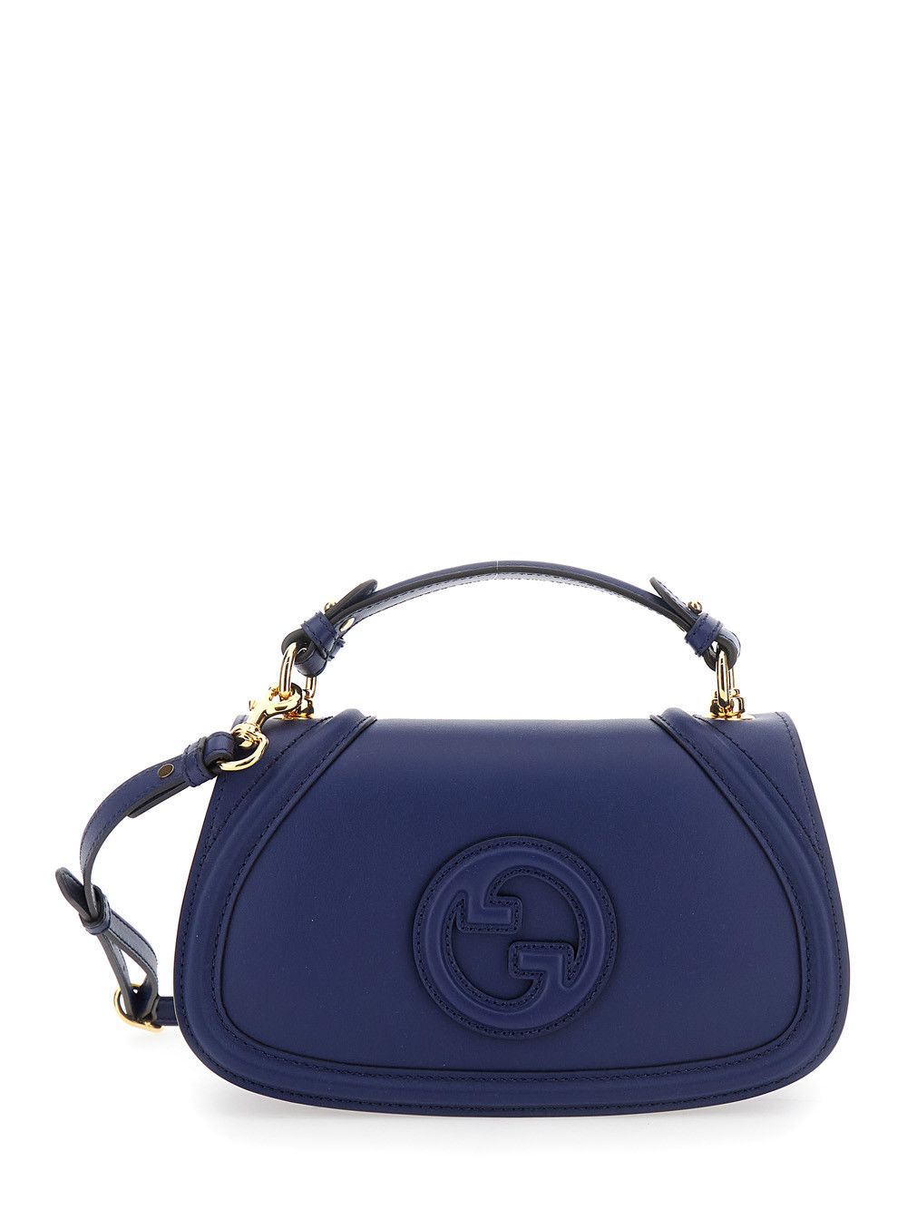 Gucci 'Blondie' Blue Handbag with GG Logo Plaque on the Front in Leather Woman Size ONE SIZE - 1 Thumbnail